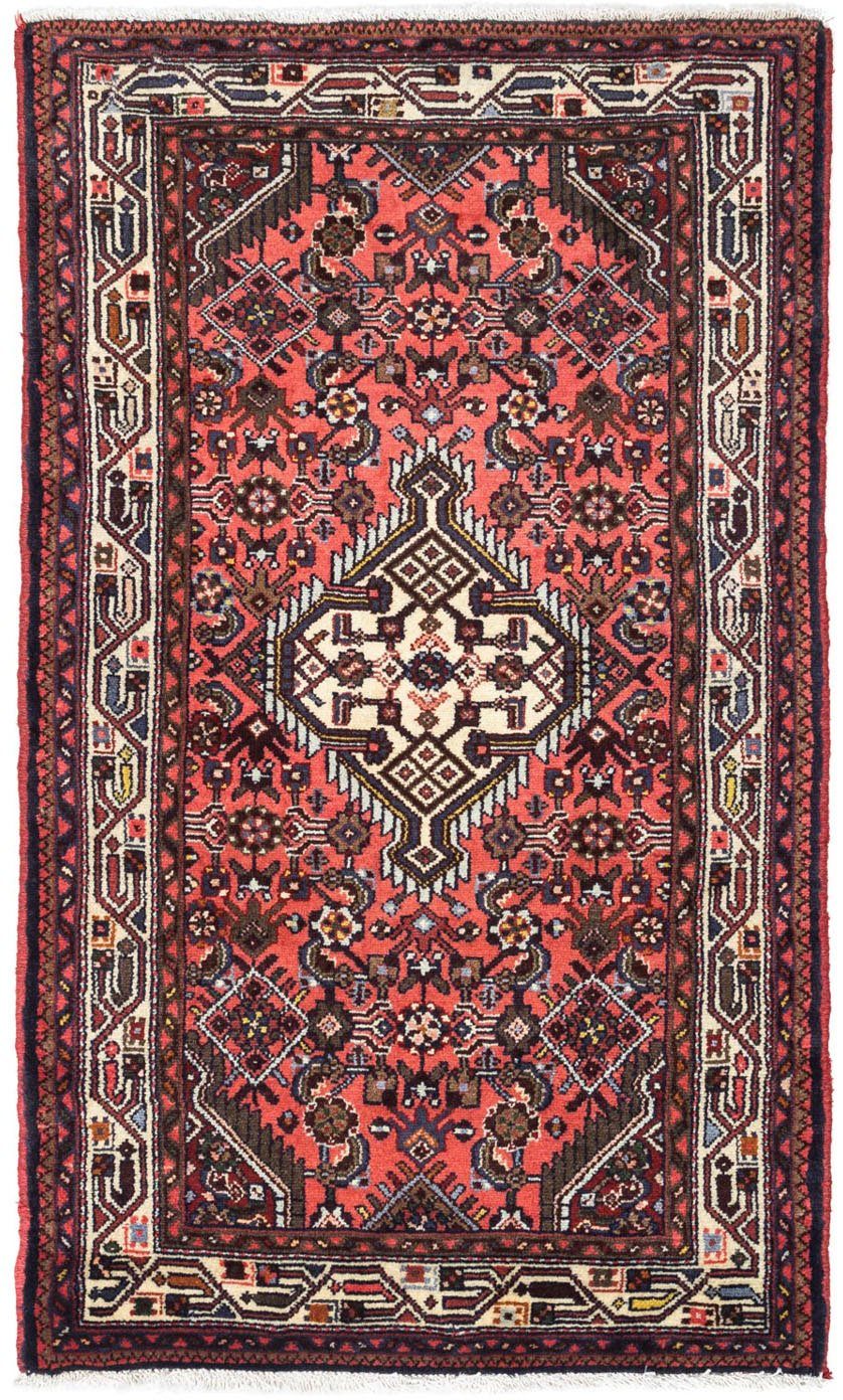 Wollteppich Hosseinabad Medaillon cm, mm, 10 rechteckig, x morgenland, Handgeknüpft 80 125 Höhe: Rosso
