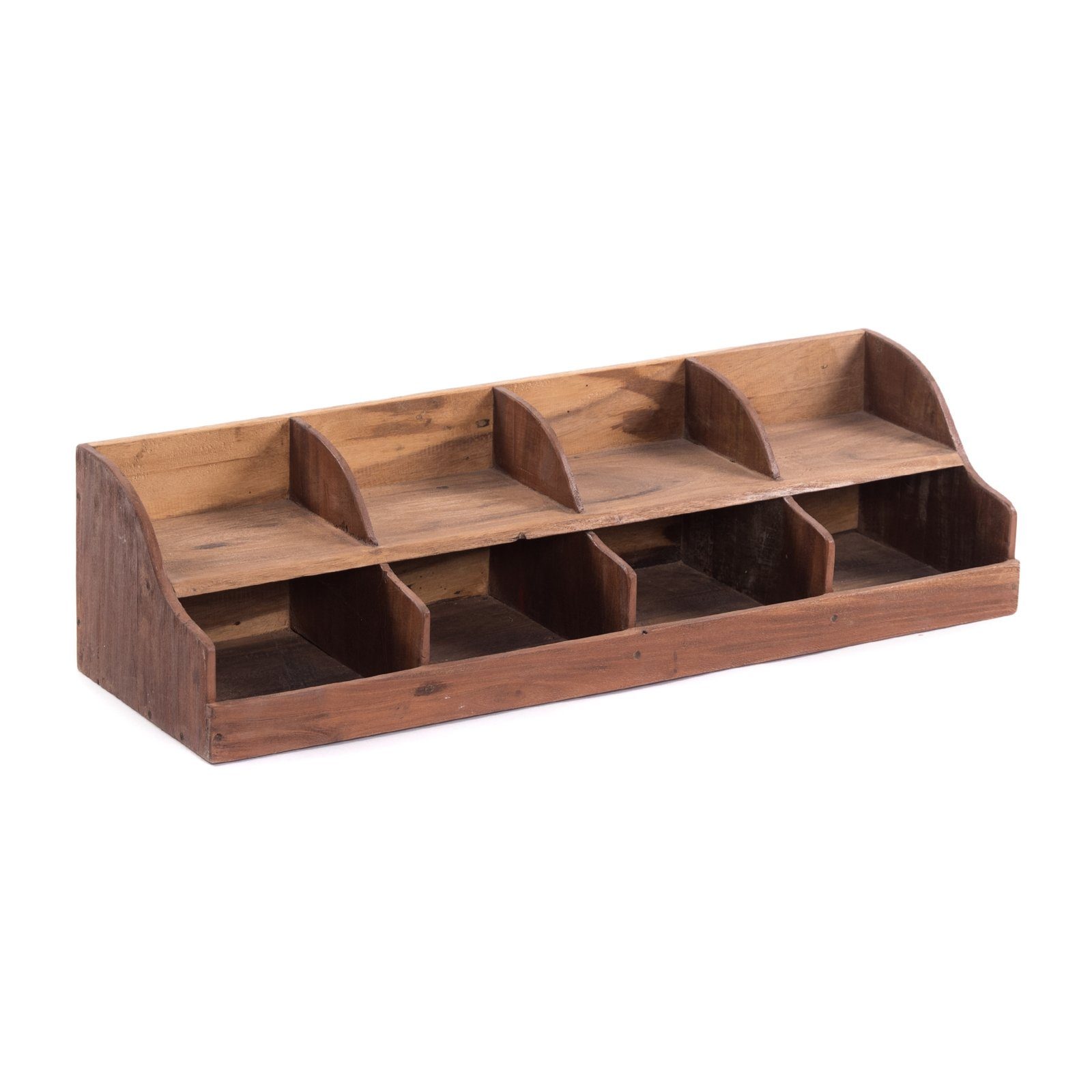 DESIGN DELIGHTS Aufbewahrungsbox ORGANIZER "STORAGE 80", Altholz massiv, 4 Fächer, Aufbewahrungsregal