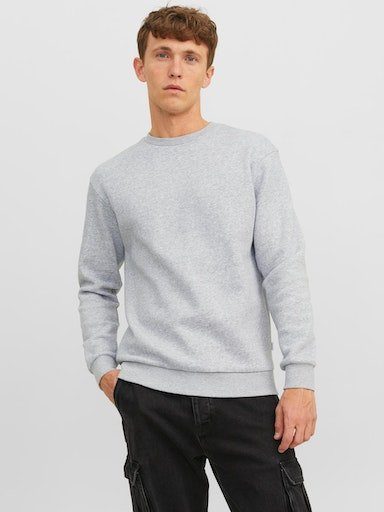 Jack & Jones Sweatshirt JJEBRADLEY SWEAT CREW NOOS mit Rippbündchen