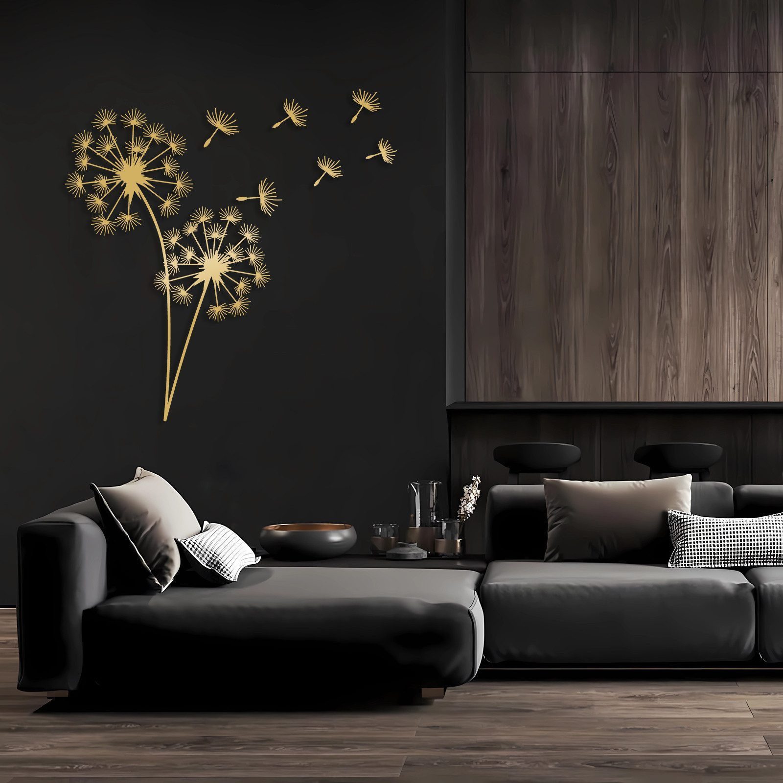 Jumpeak Wanddekoobjekt Pusteblume Wanddekoration aus Metall,Stimmungsvoll,Natürlich,Abstrakte, Metall,4 Farben,4 Maße,Natur inspiriert Kunst,Wohnzimmer Deko