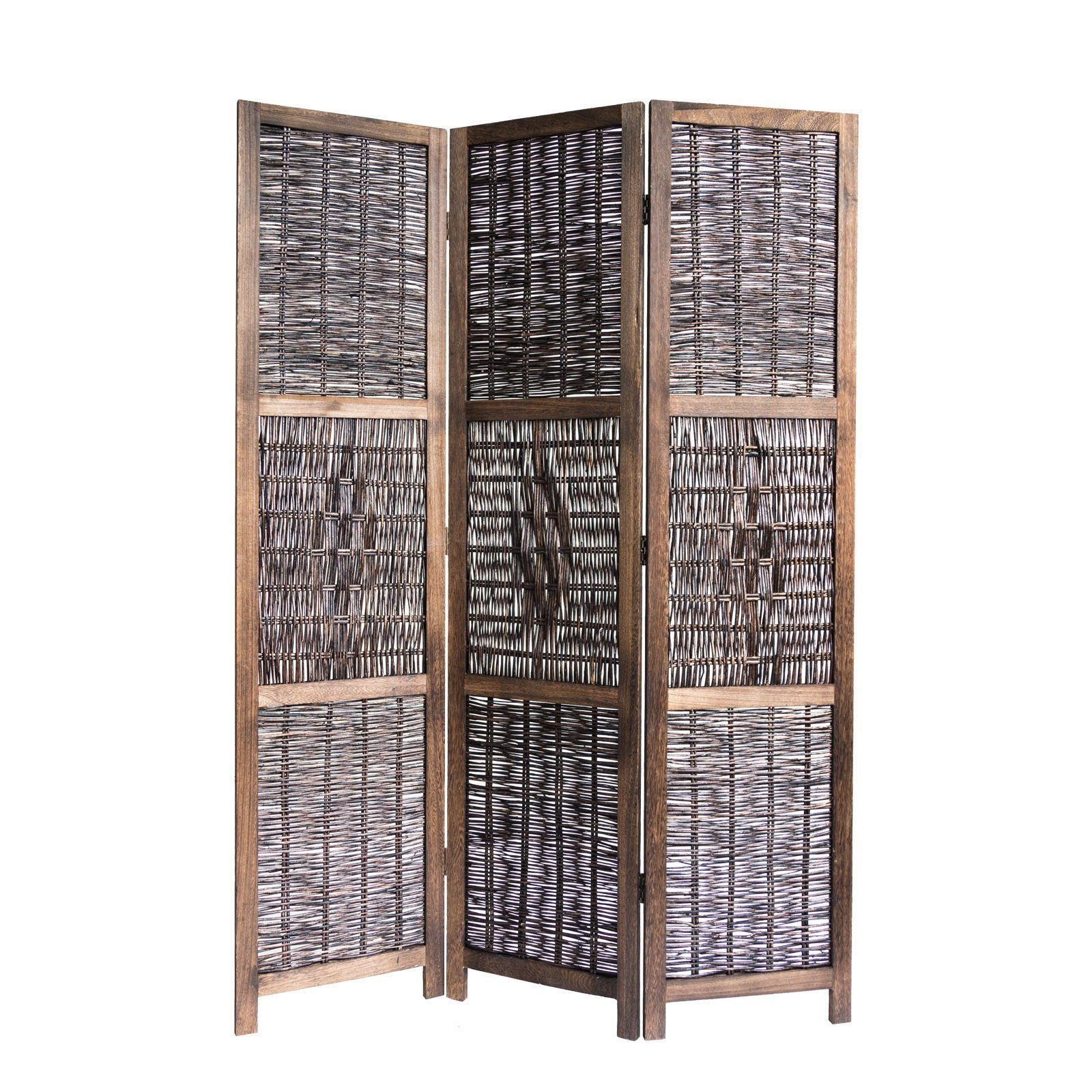 Homestyle4u Paravent Raumteiler Holz braun mit günstig online kaufen
