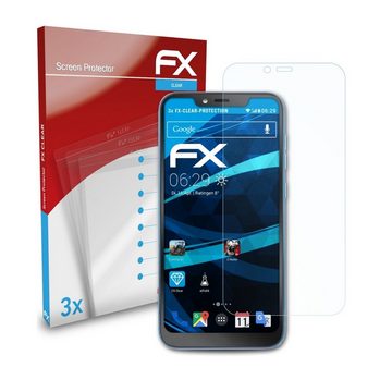 atFoliX Schutzfolie Displayschutz für myPhone Prime 3, (3 Folien), Ultraklar und hartbeschichtet