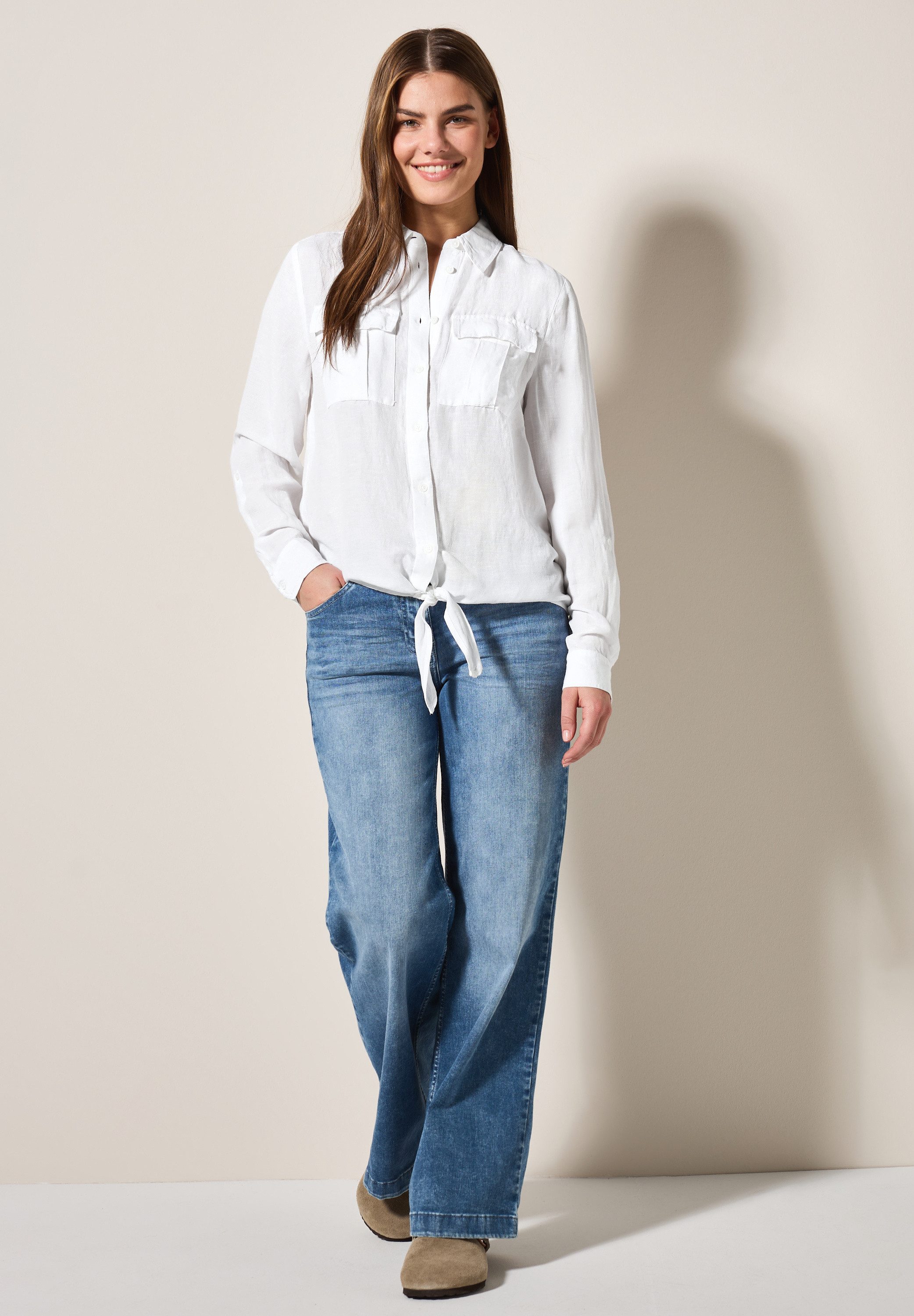 CECIL Langarmbluse mit Turn-Up Funktion