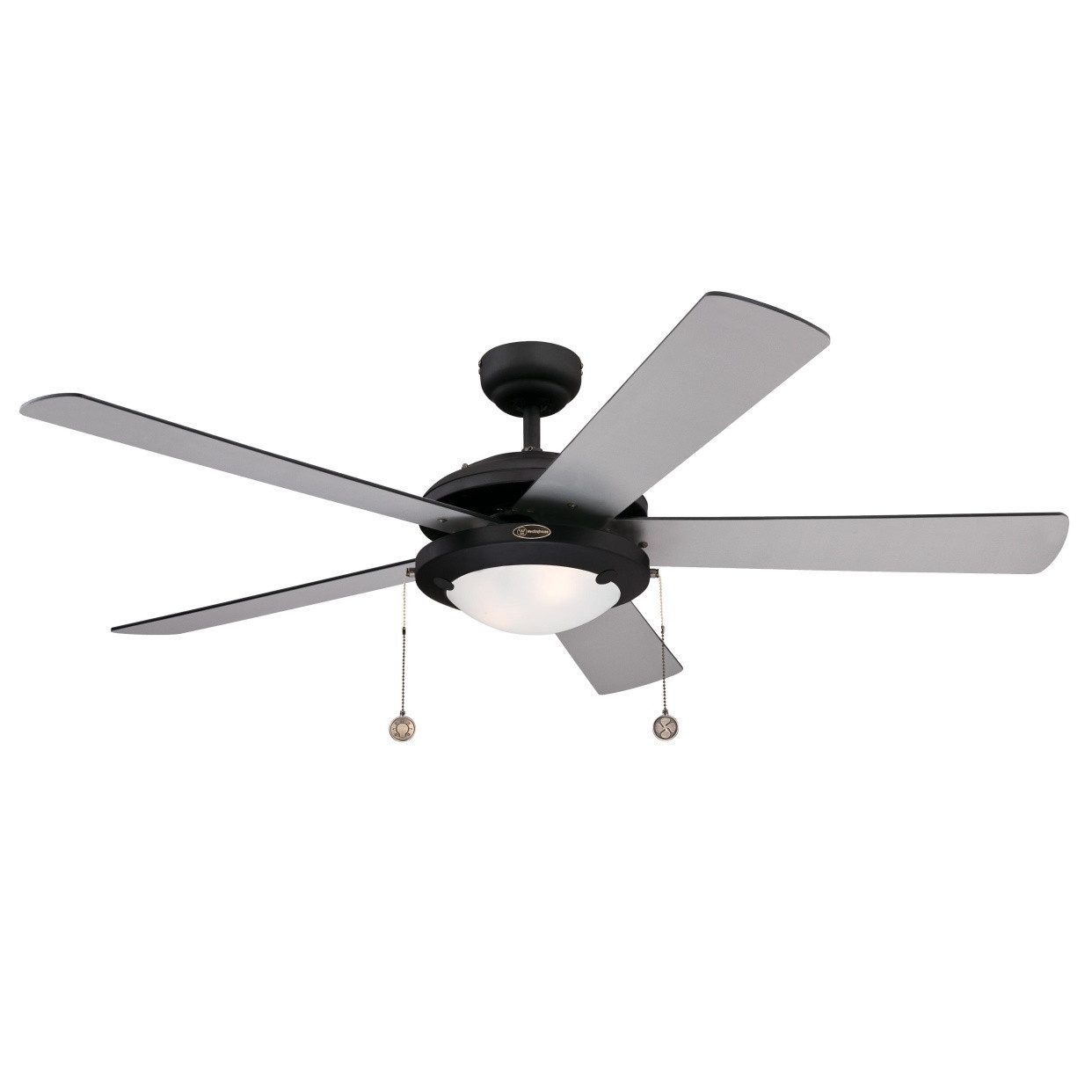 Westinghouse Deckenventilator Deckenventilator Comet Schwarz mit Beleuchtung 132 cm, Mit Zugschnur