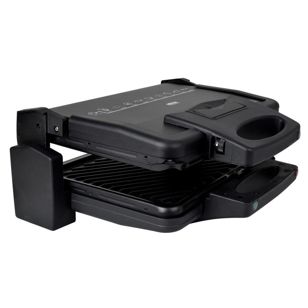 Silva Kontaktgrill KG2410 Kontaktgrill 1700 Watt, 2 Thermostate, schwarz matt