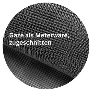 FlyEx Fliegengitter-Gewebe Insektenschutz Netz Meterware Standard schwarz, Meterware, Breite wählbar