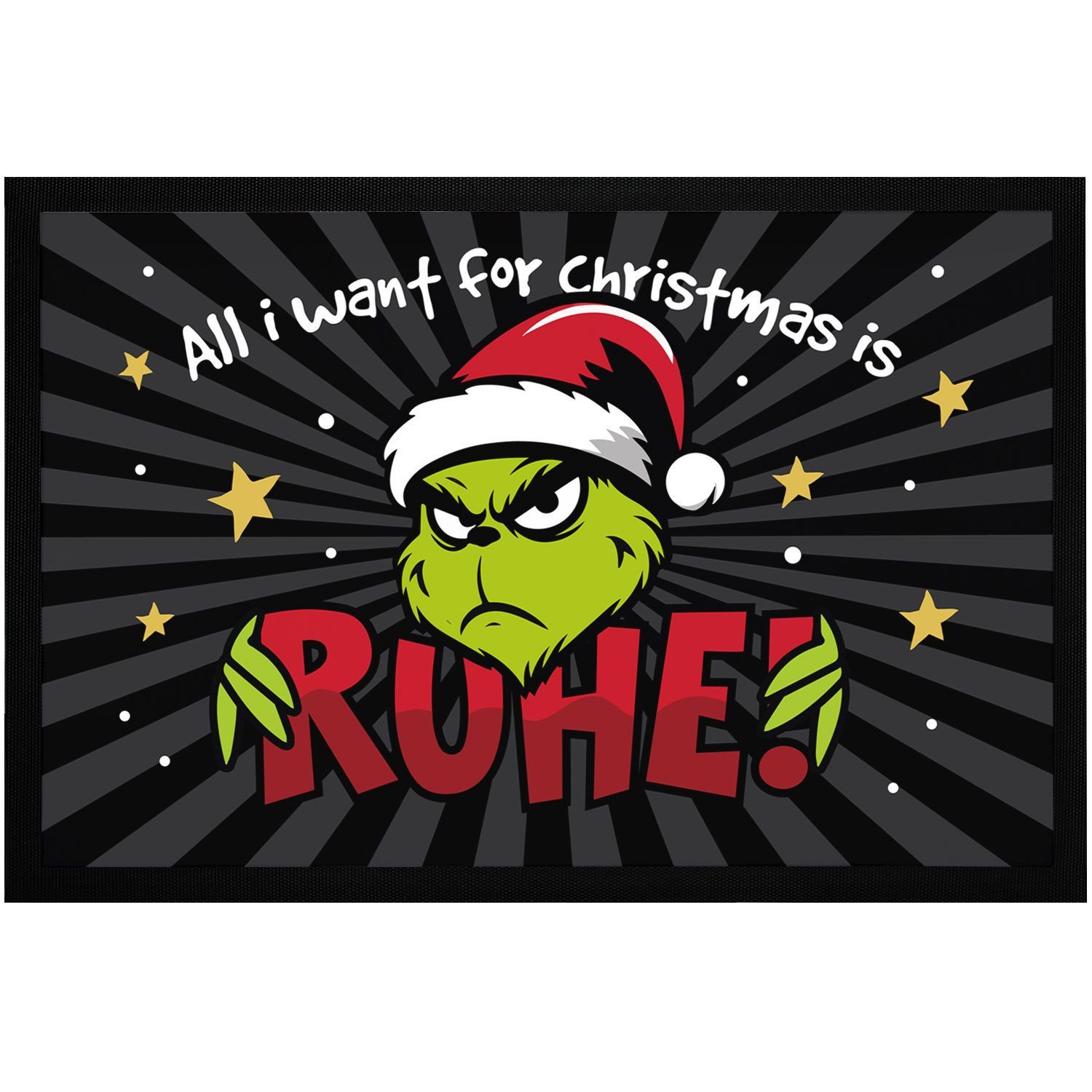 MoonWorks Fußmatte Fußmatte Weihnachten Grinch Ruhe Anti Weihnachtsdeko Wei günstig online kaufen