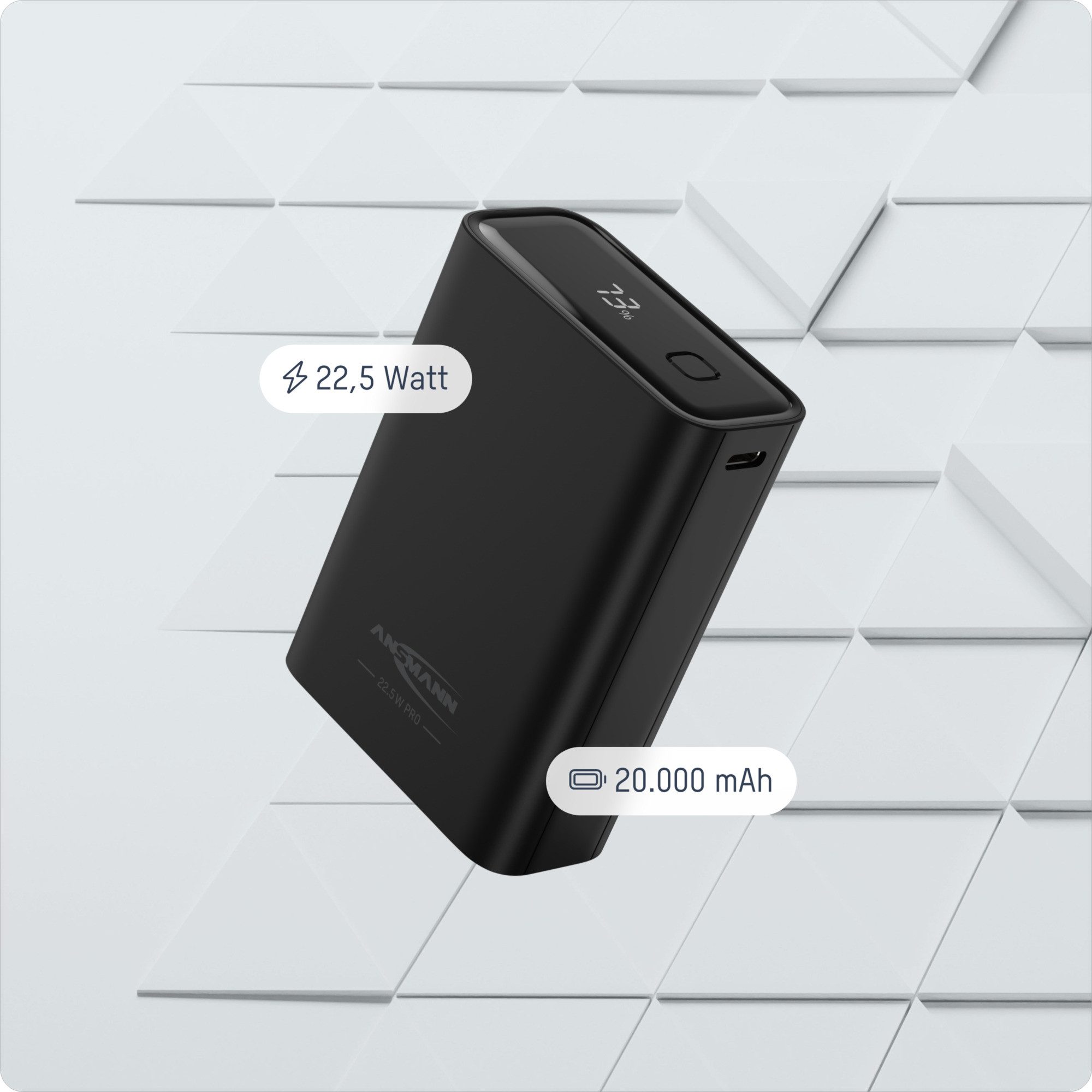 ANSMANN AG Powerbank 22,5 W PB222PD - Externer Akku mit 20.000 mAh Powerbank 20000 mAh (3.85 V)