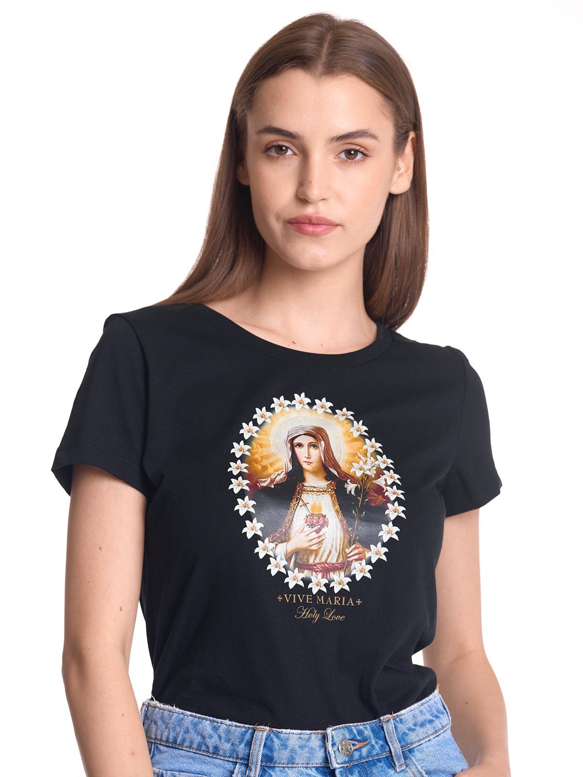 Vive Maria T-Shirt Holy Love schwarz
