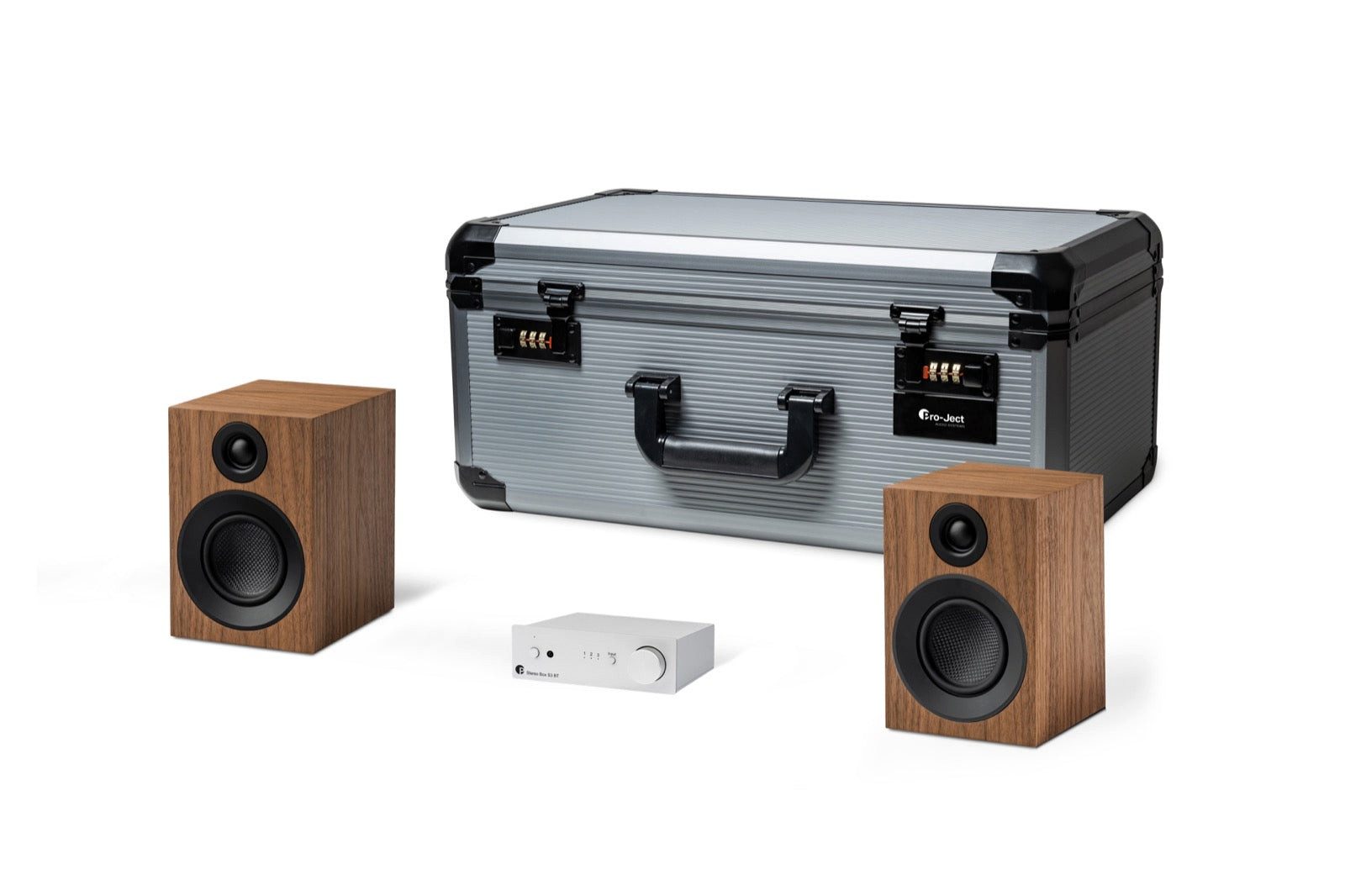 Pro-Ject Audio-System Pro-Ject Travel Set - Silber - Nussbaum