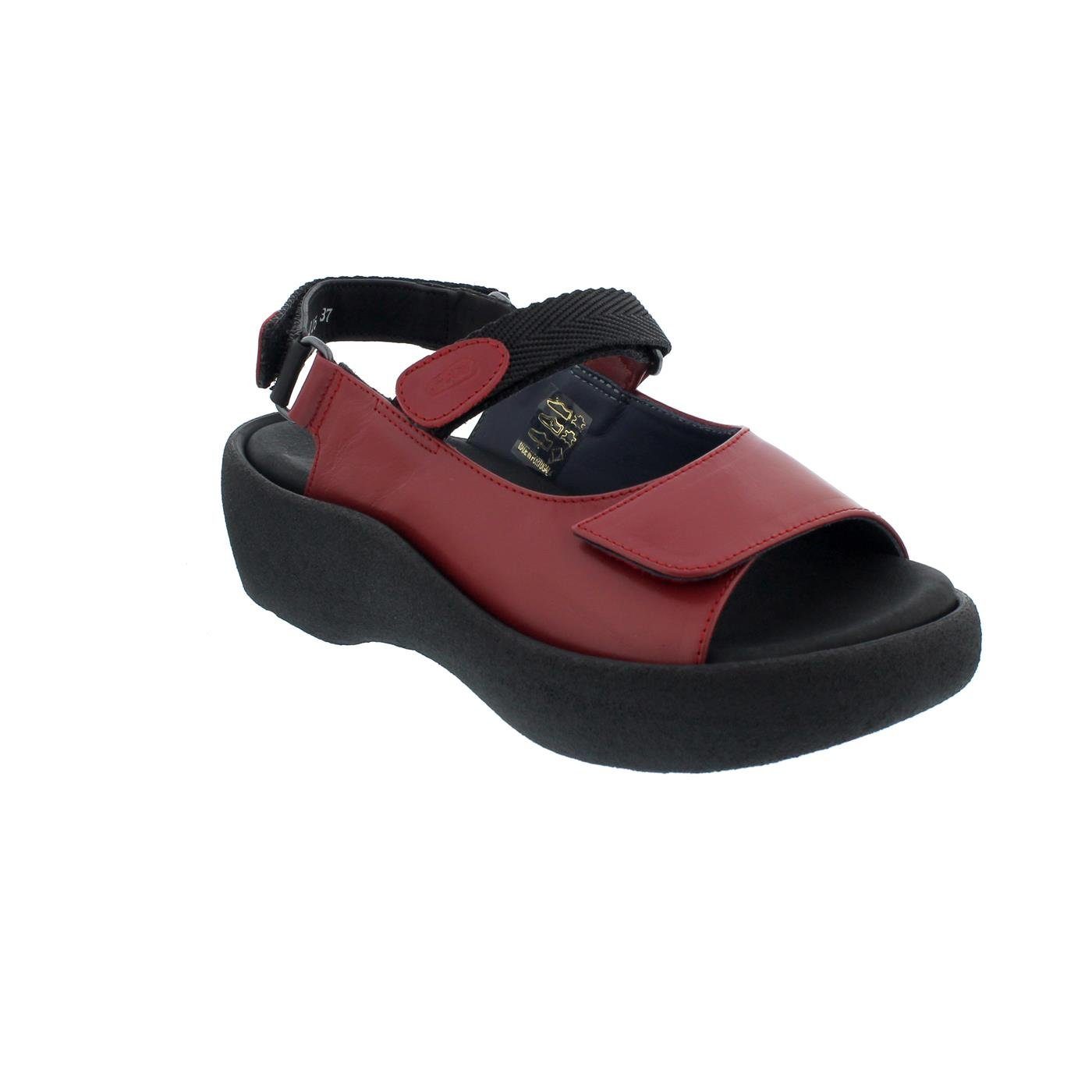 WOLKY Wolky Sandale Jewel 0320430-500, Glattleder, Rot, Fußbett zum Wechseln Sandale