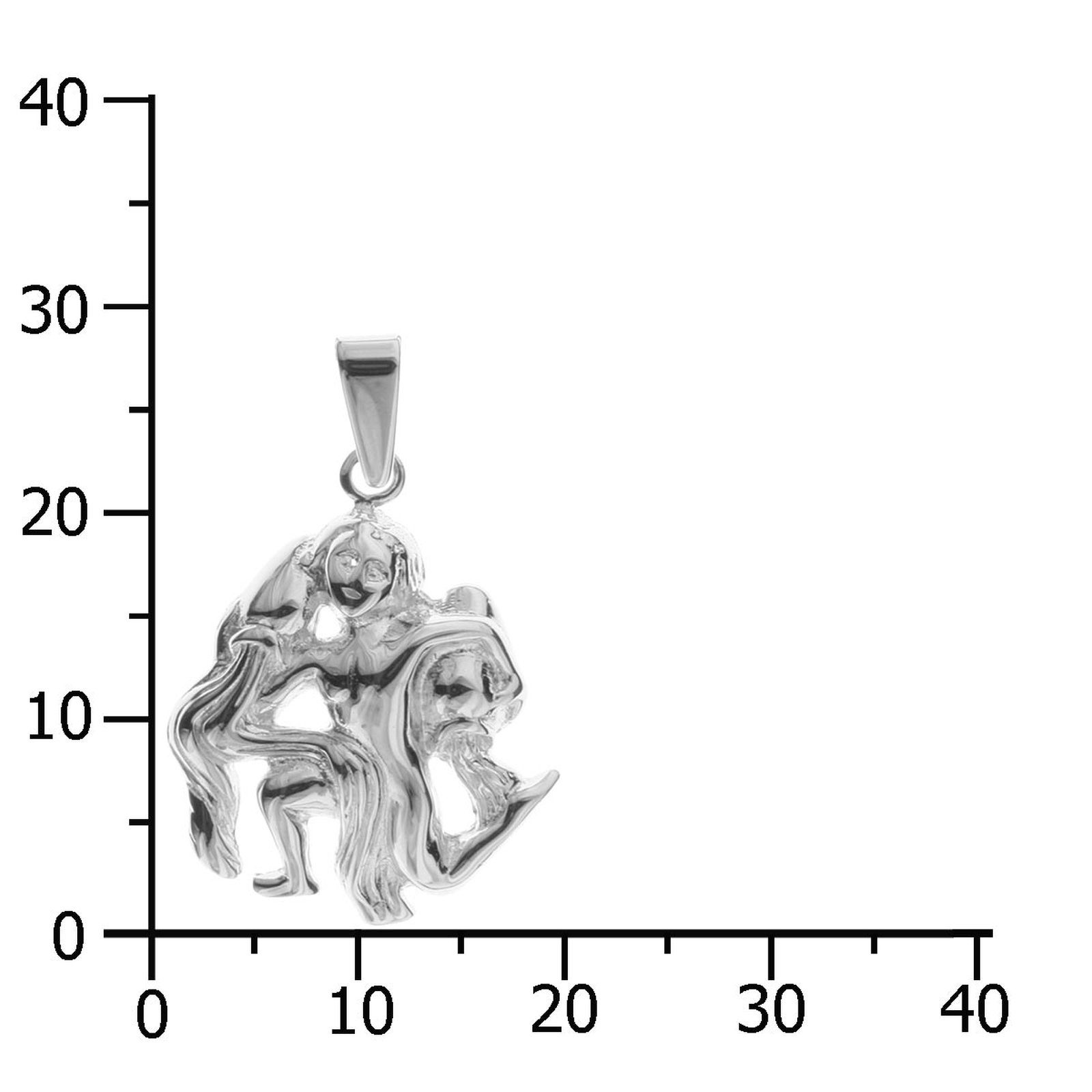 OSTSEE-SCHMUCK Kettenanhänger - Tierkreiszeichen Wassermann - Silber 925/000 -, (1-tlg)