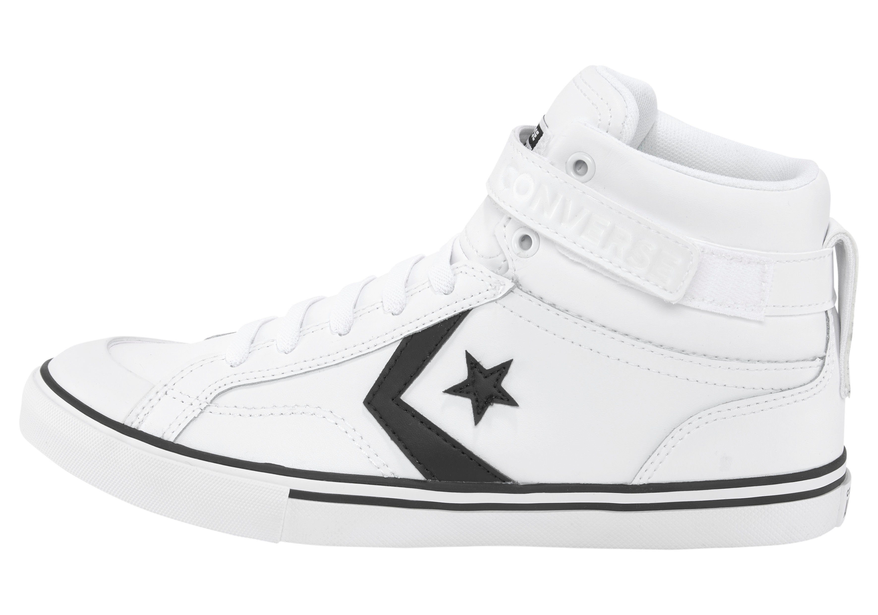 Converse PRO LEATHER weiß-schwarz STRAP Sneaker BLAZE