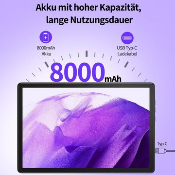 VASOUN M40, grau, 8000mAh Akku, 5MP+13MP, BT 5.0 Tablet (10", Android 11, 2G (GSM), 3G(WCDMA), 4G(FDD/TDD), 4GB RAM, 128GB ROM, LCD-Display, Ultraflaches Design)