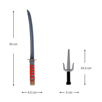 GalaxyCat Spielzeug-Schwert Kinder Ninja Schwert Set für Samurai Kinder Kostüm, Kunststoff, Ninja Waffenset für Kinder Kostüm