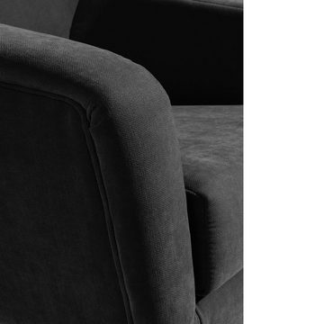 58 aufm Kessel Sessel Sessel Kachka Bezug Veloursstoff Buche natur / schwarz 21076 (Sparpreis inkl. Kostenlosem Versand, 1-St), hochwertig verarbeitet,bequemer Sitz
