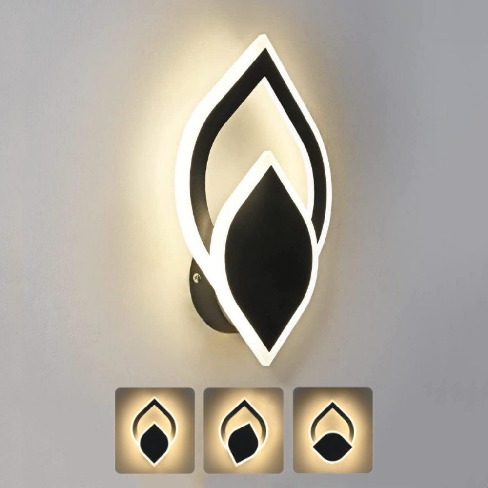 OULENBIYAR Wandleuchte Drehbar LED Wandlampe innen Einstellbare Wandbeleuchtung Wandstrahler, LED fest integriert, Warmweiß, für Schlafzimmer, Flur, Wohnzimmer, Treppenleuchten