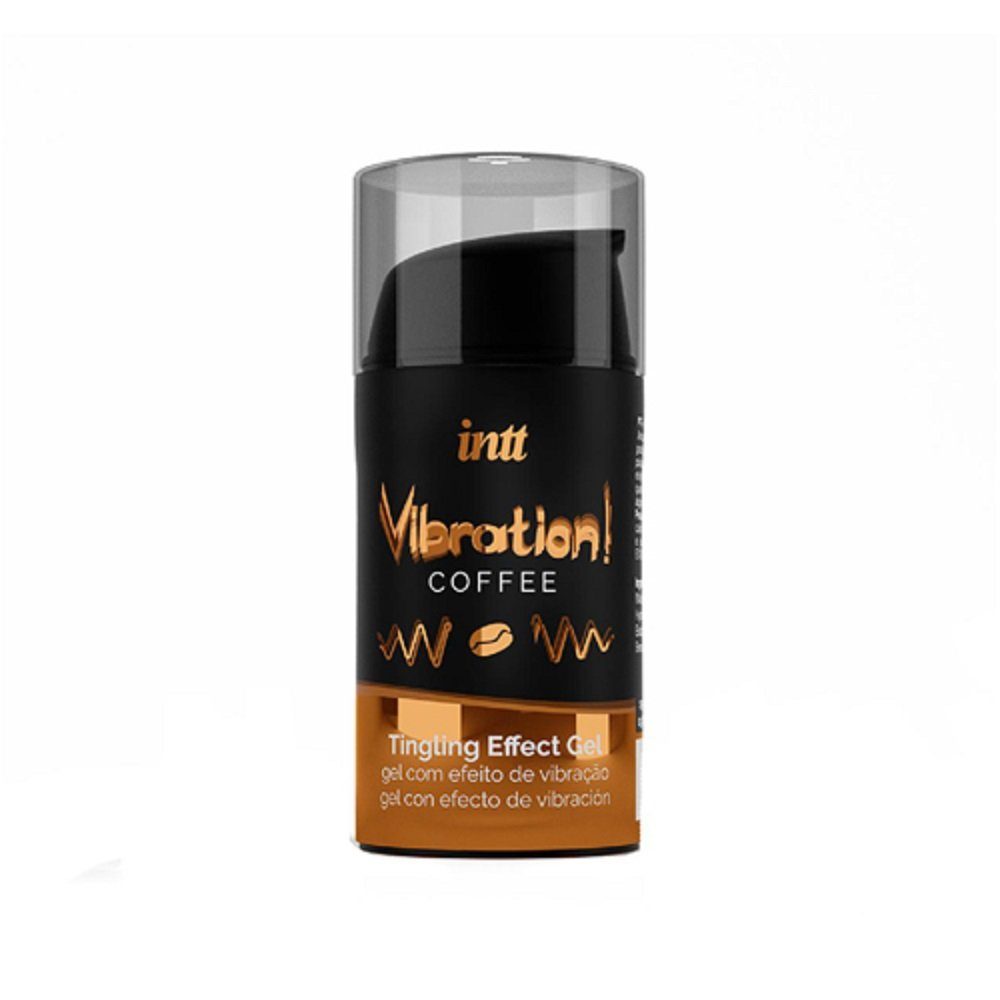 INTT Stimulationsgel Vibration! Coffee - für einen intensiven Orgasmus, Flasche mit 15ml, 1-tlg., prickelndes Intimgel mit Geschmack (Kaffee)