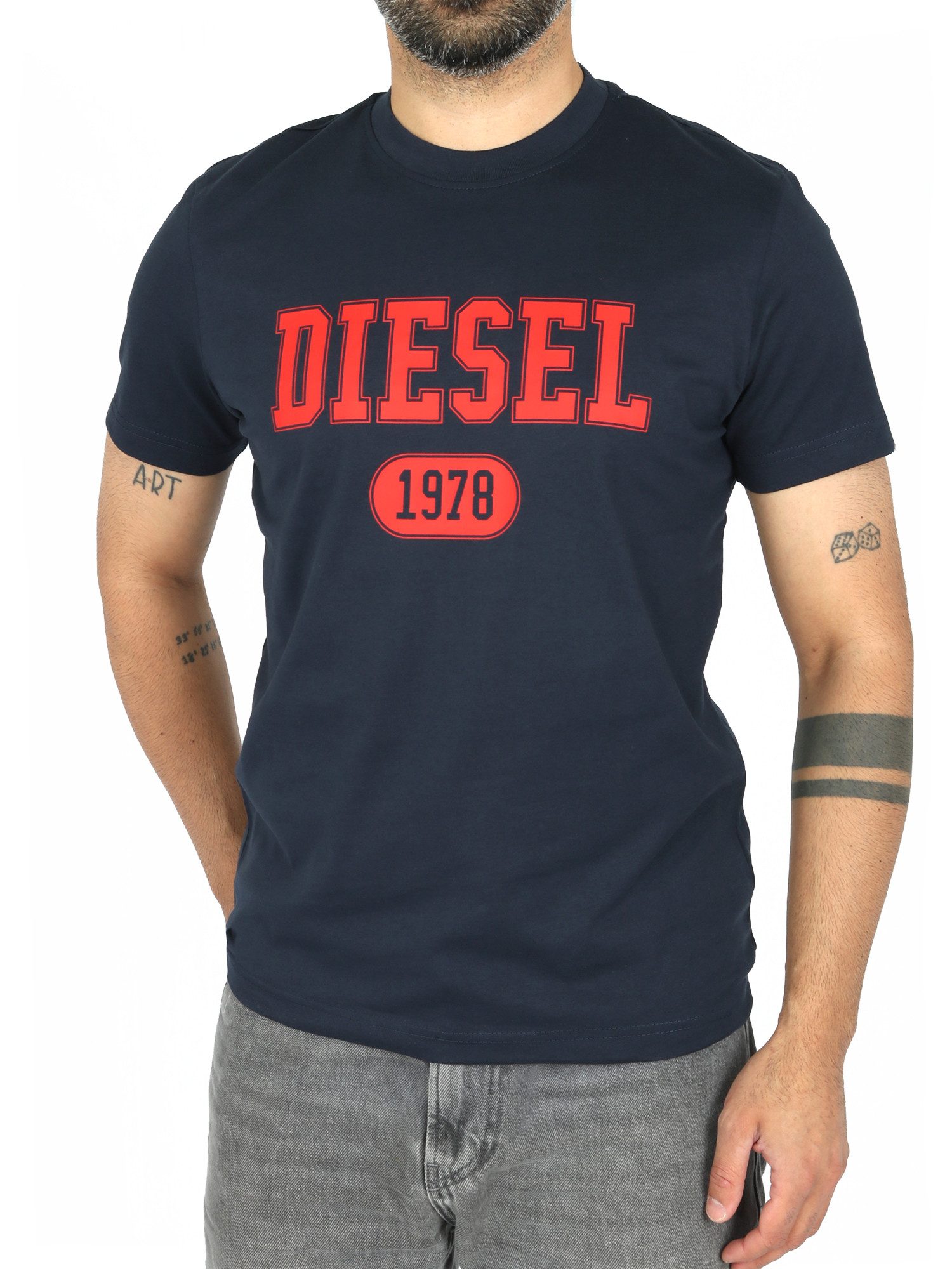 Diesel Rundhalsshirt Slim Fit Logo Shirt - T-DIEGOR 1-A günstig online kaufen