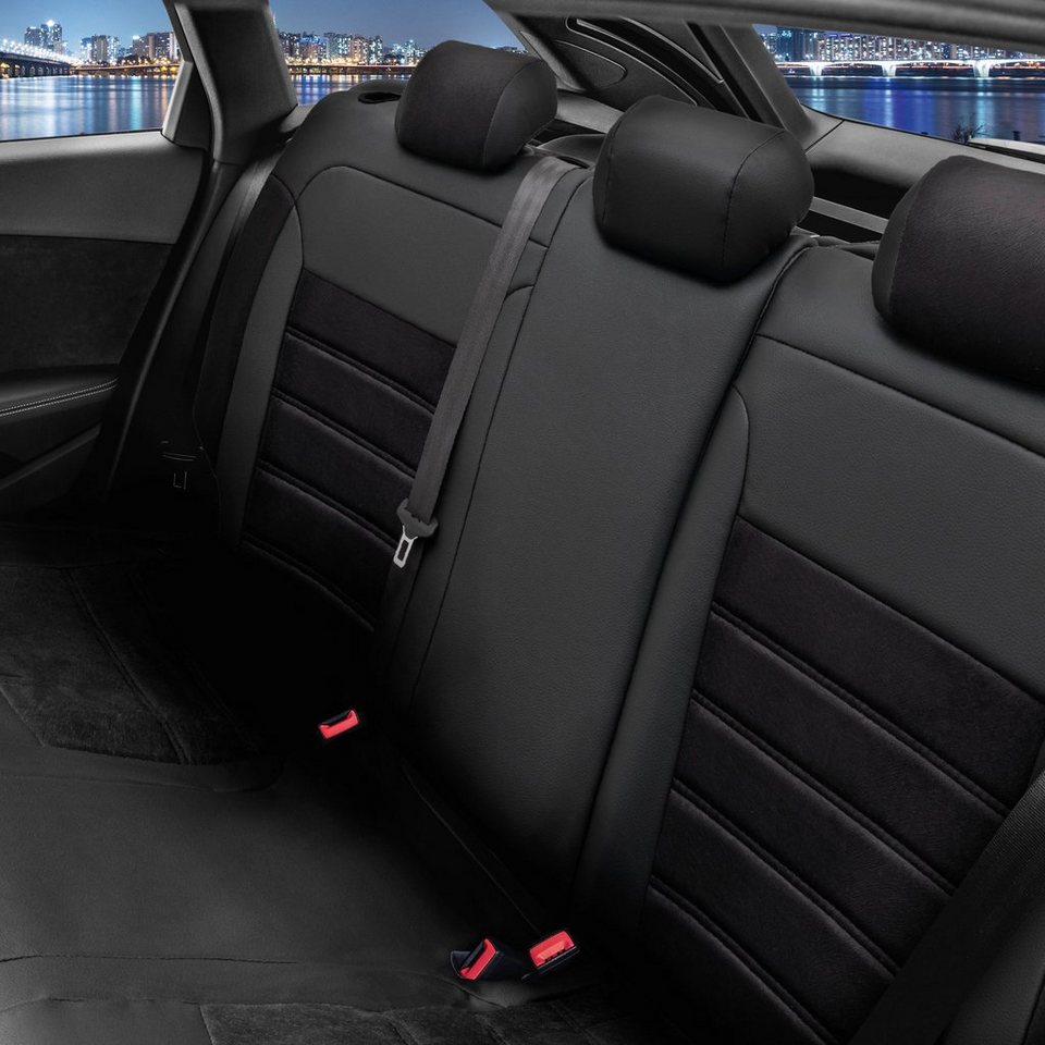 WALSER Autositzbezug Bari, 1 Rücksitzbankbezug für Sportsitze, passgenau  für Audi A4 Avant (8W5 8WD B9) 08/2015-Heute