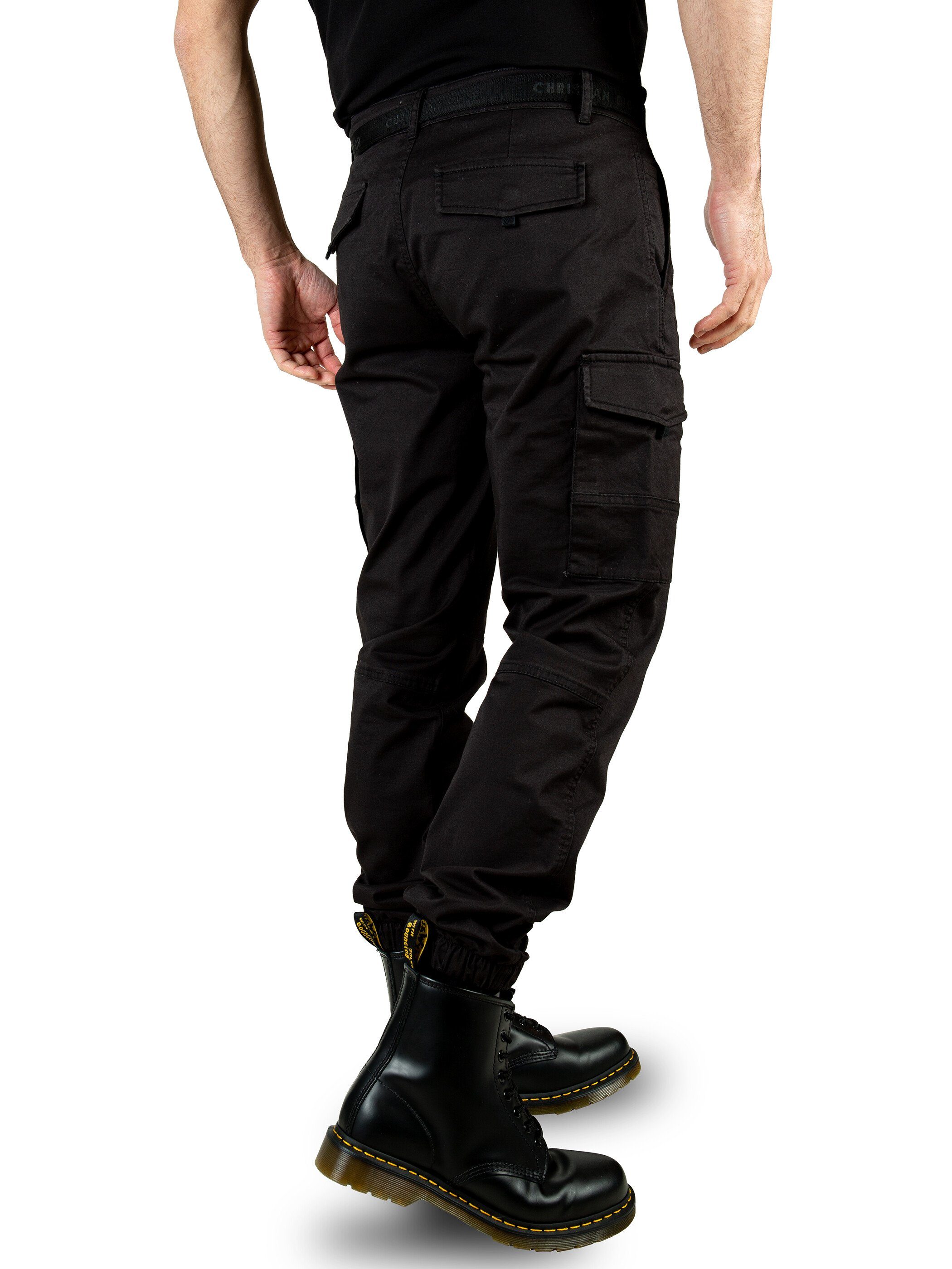 WOTEGA Odin Cargohose 194008) Cargo Herren moderne Schwarz Hose (Black