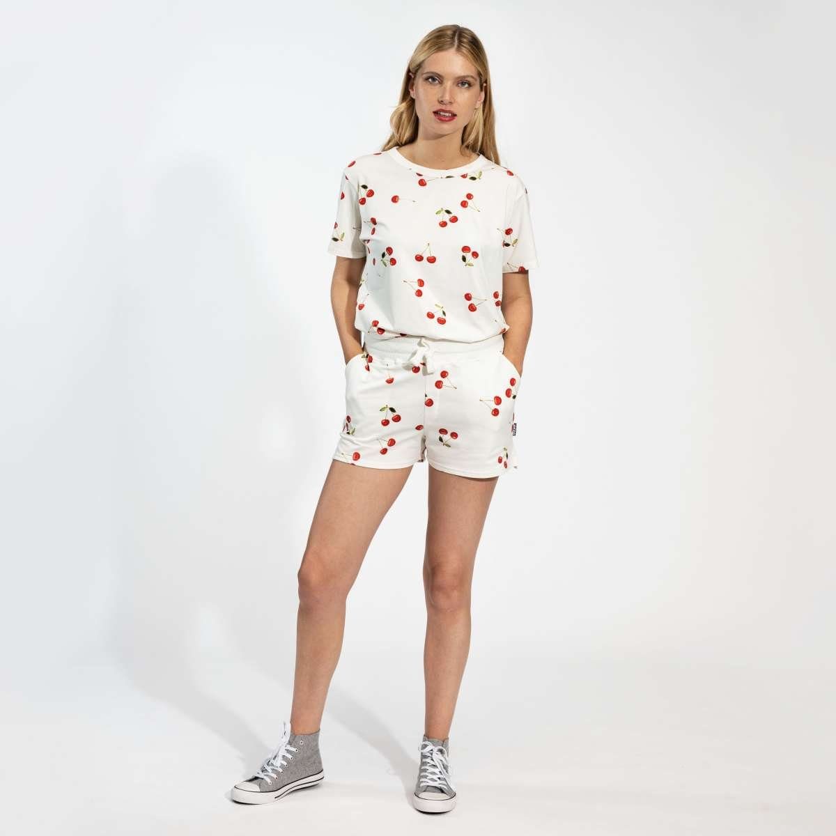 Snurk Loungeanzug Damen Homewear- zum Schlafen, am Strand Cherries -oder Krabben Design