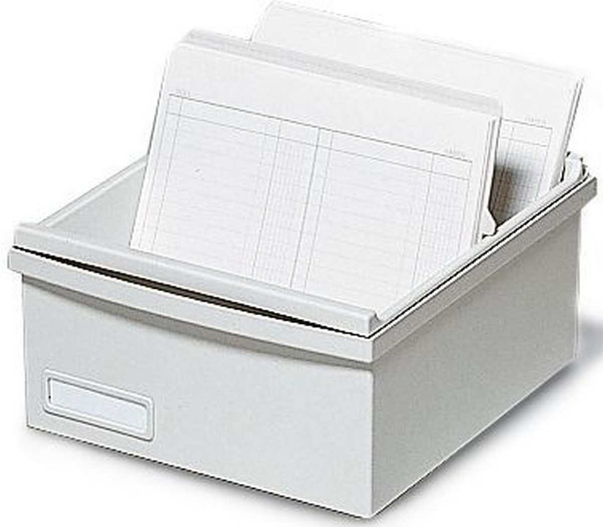 EXACOMPTA Karteikasten Karteikasten A6 quer 600 Karten lichtgrau