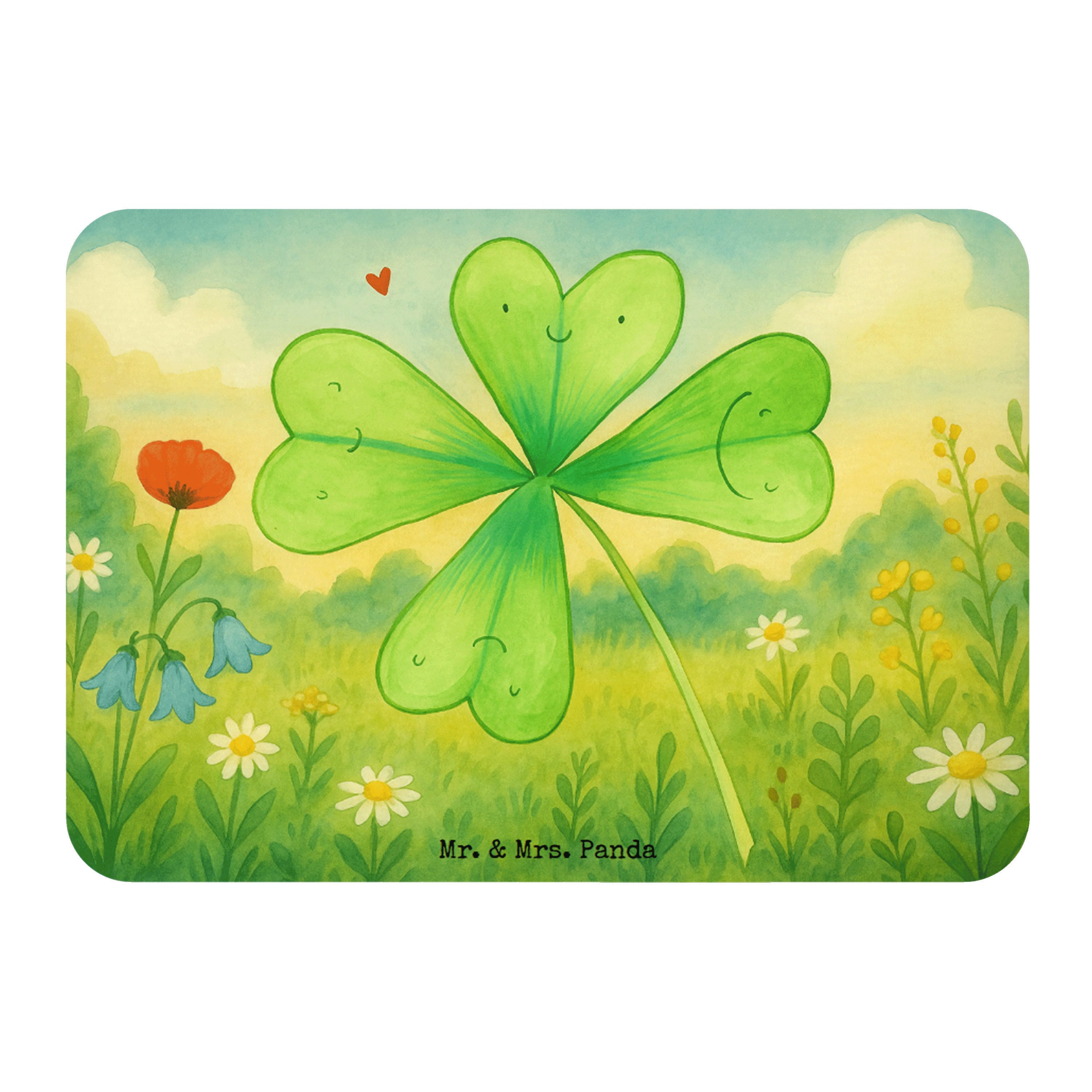 Mr. & Mrs. Panda Magnet Blume Kleeblatt Design, magnet, Weiß, Glück, Garten, Motivation, Glüc (Packung), Notizhalter Pinnwandmagnet notizmagnet