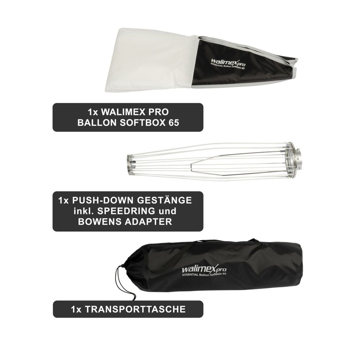 walimex pro Softbox Essential Ballon 65 Blitzgerät