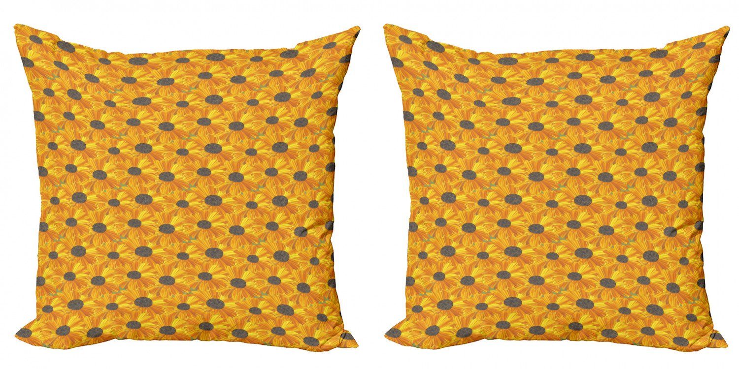 Kissenbezüge Modern Accent Doppelseitiger Digitaldruck, Abakuhaus (2 Stück), Gerber Daisy Gelb Orange Petals
