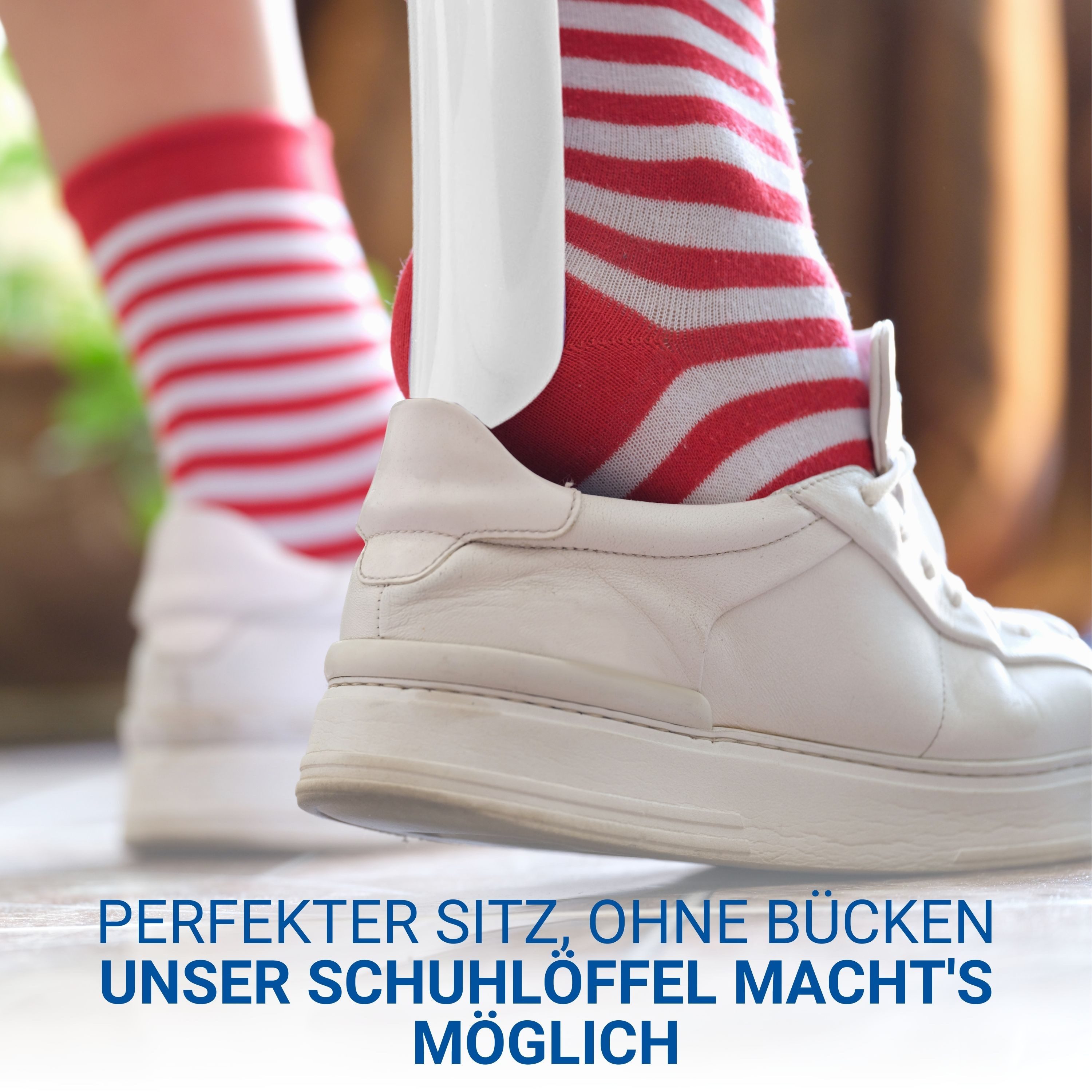 elasto Schuhlöffel Langer Schuhanzieher mit praktischer Öse zum Aufhängen – Bild 5 von 5