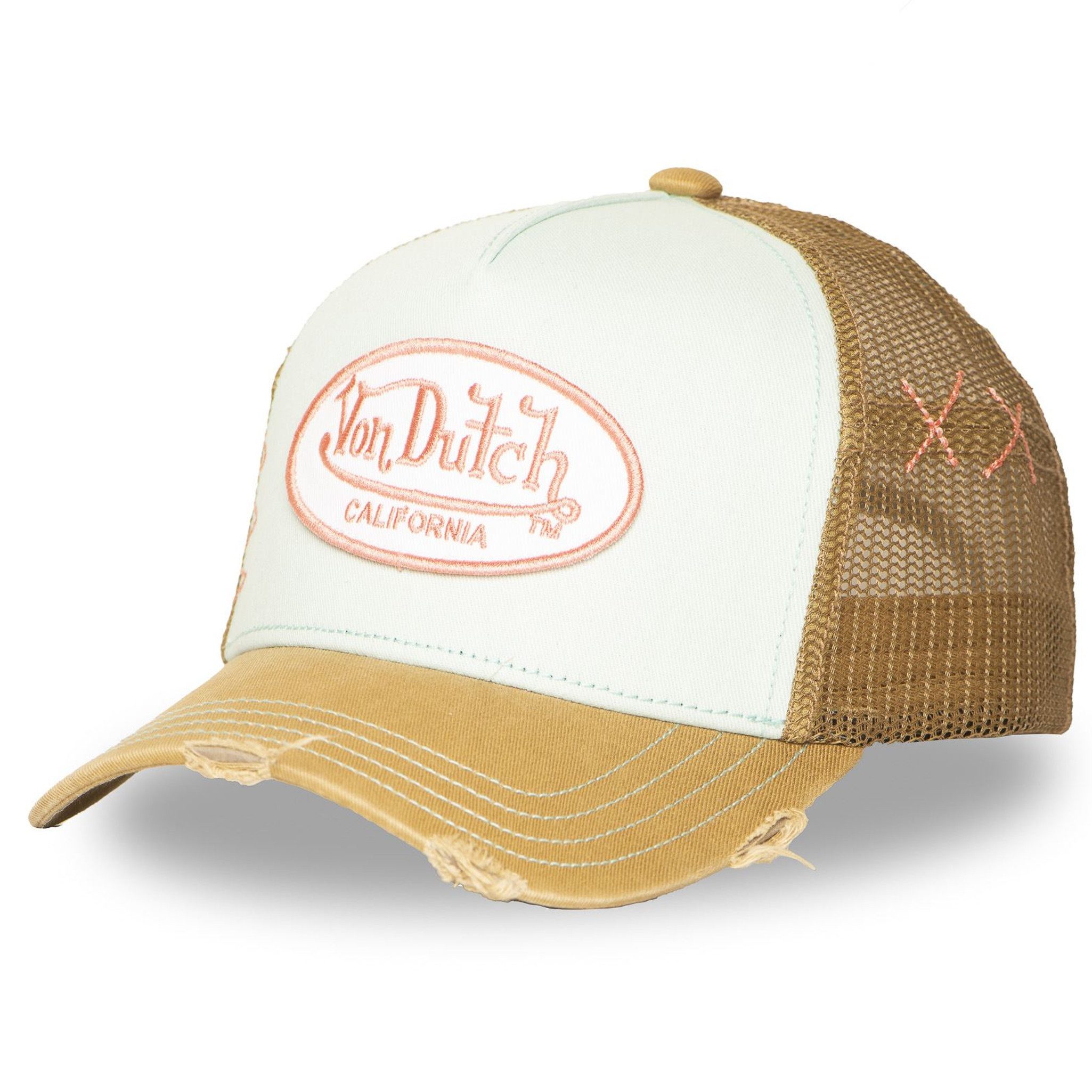 Von Dutch Trucker Cap Von Dutch Originals Trucker Cap - CALIFORNIA TWILL Used Effect (Basecap, Basecap, Meshcap, Trucker Kappe) Used-Look