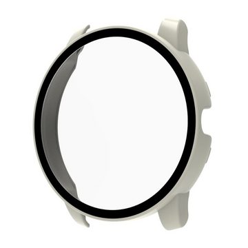 Wigento Smartwatch-Hülle Für Xiaomi Haylou Solar / LS05 360 Grad Schock Hülle + H9 Hart Glas Tasche Etuis Weiß