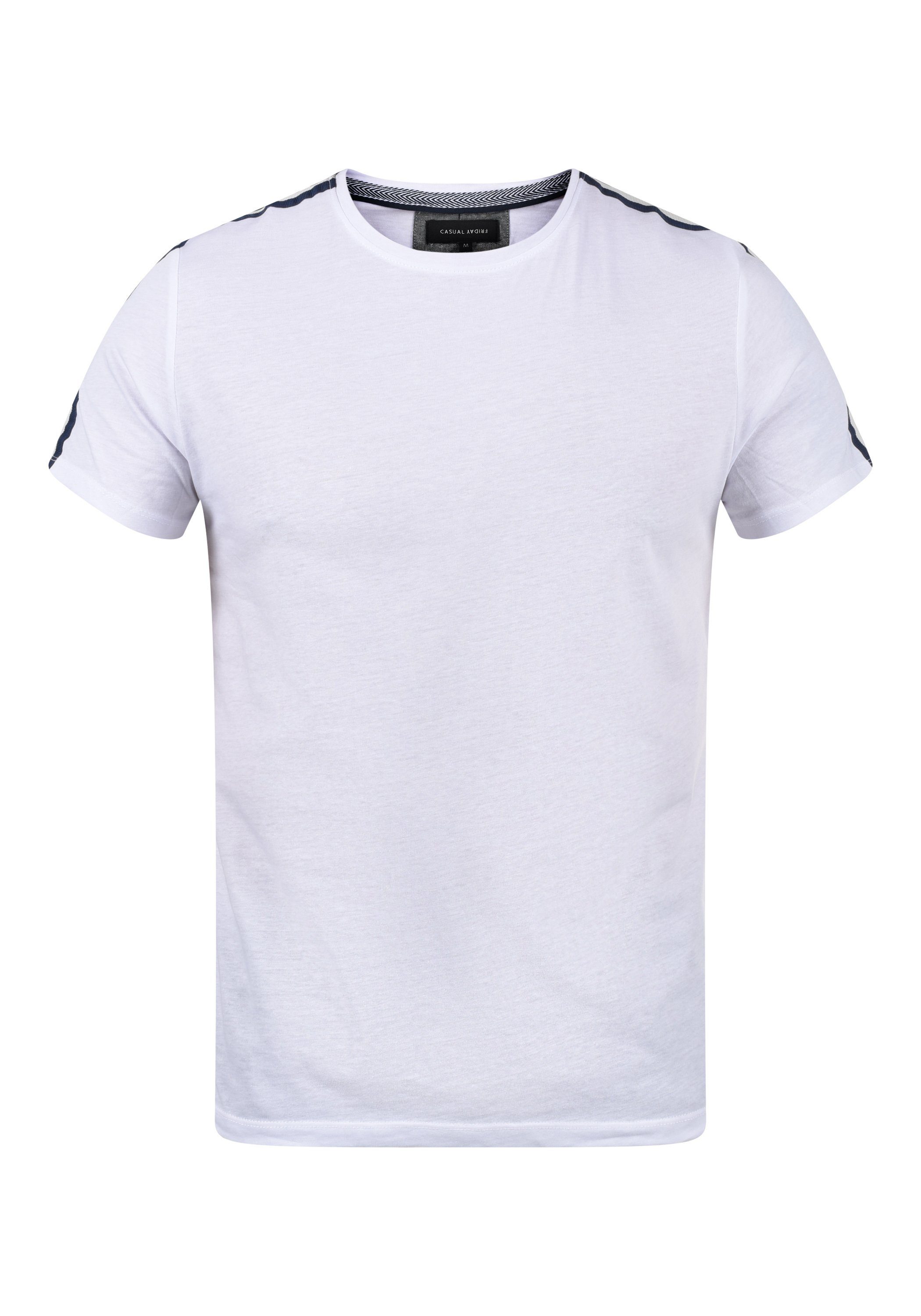 T-Shirt Rundhalsauschnitt mit Casual CFTshirt (50104) Rundhalsshirt 20502910 Bright white Friday -
