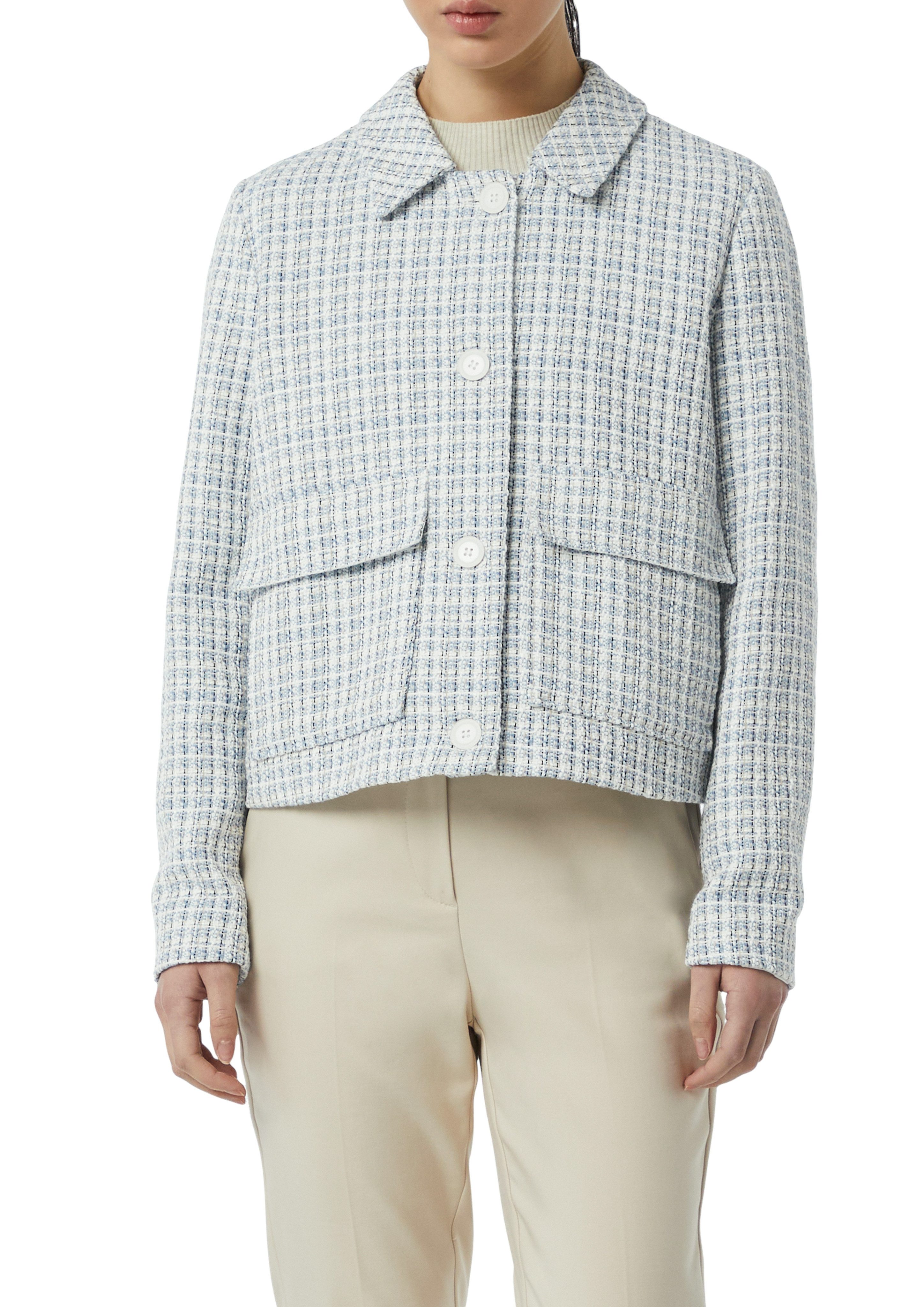 Comma Kurzjacke aus Tweed, in verkürzter günstig online kaufen