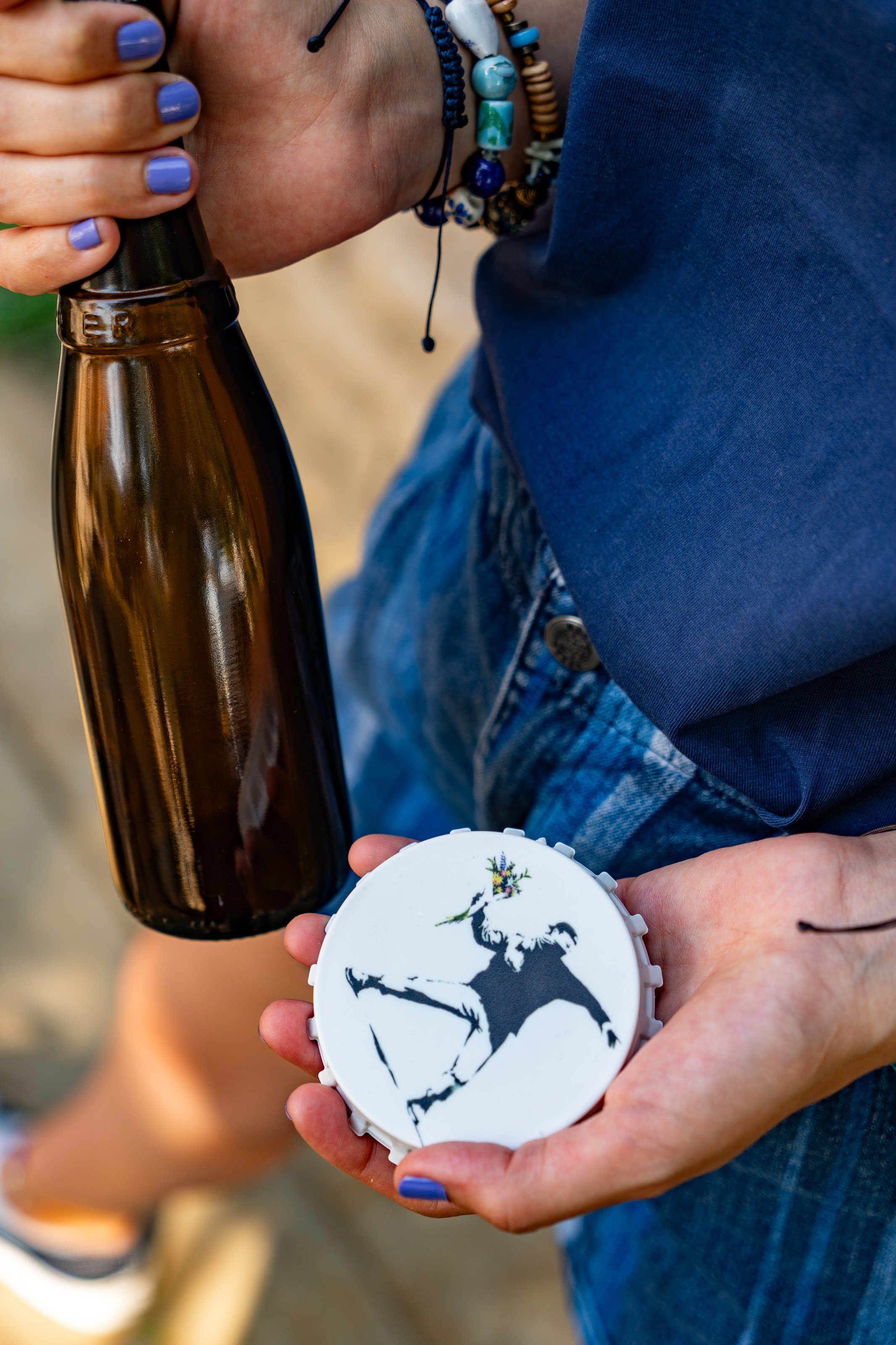Flaschenöffner Magnetisch, Kühlschrank Magnet, Banksy Kunstdruck, Bottle Opener