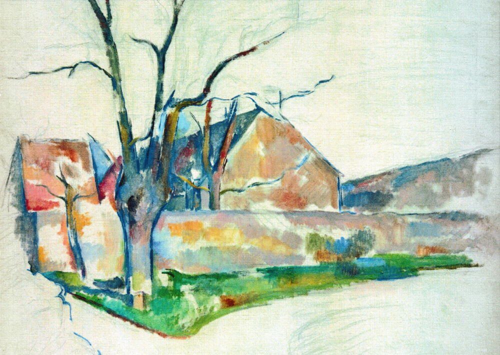Postkarte Kunstkarte Paul Cézanne "Winterlandschaft"