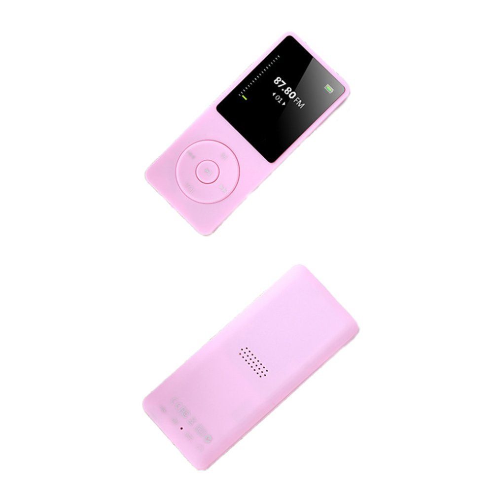 GelldG MP3 Player, 8GB MP3 mit 1,8 Zoll Bildschirm, 60 Stunden Musik Player MP3-Player rosa