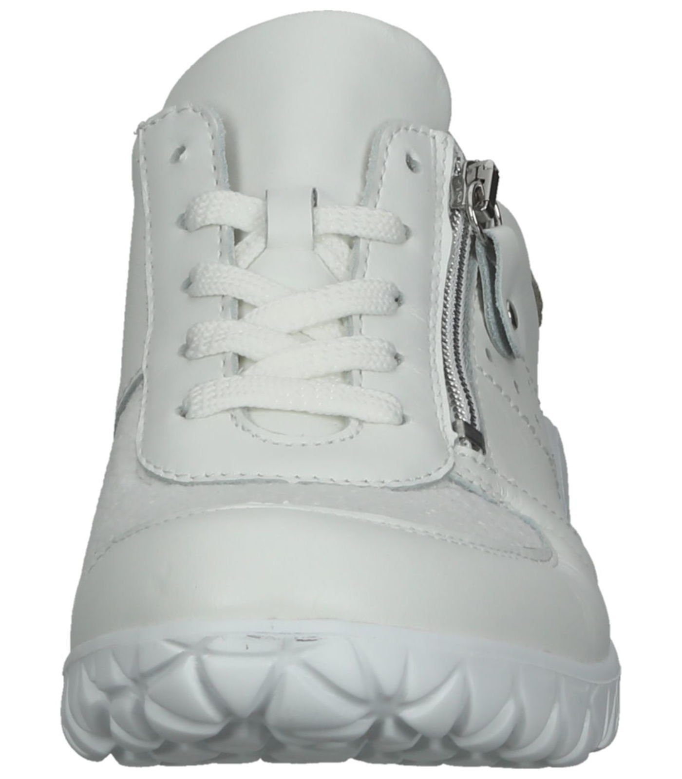 Sneaker weiß-weiß Leder/Textil Sneaker Waldläufer