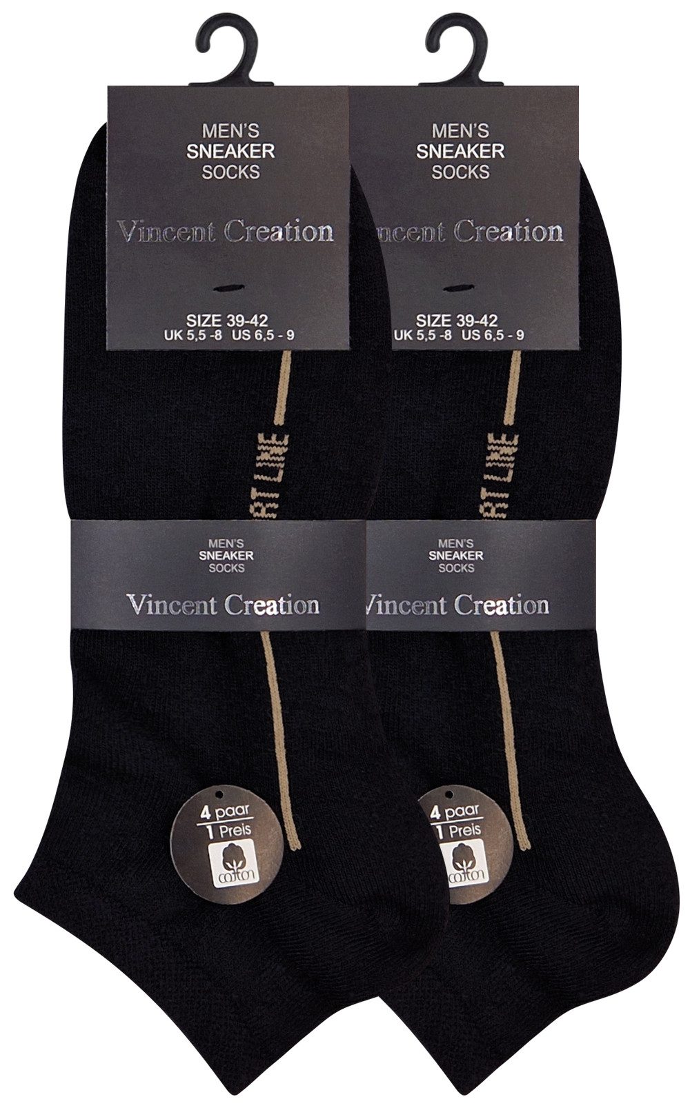 Vincent Creation® Sneakersocken (8-Paar) in angenehmer Baumwollqualität – Bild 4 von 5