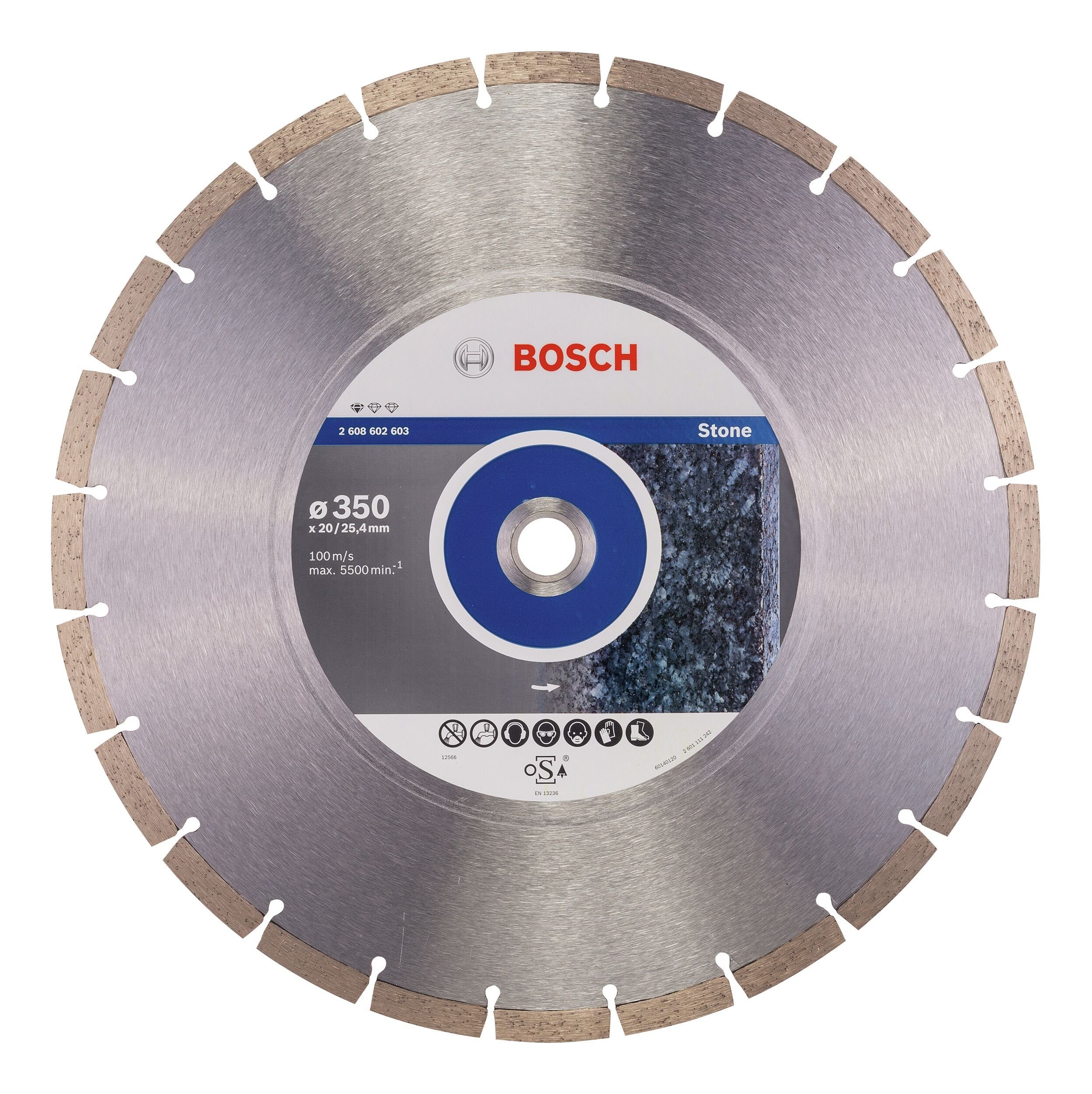 BOSCH Trennscheibe, Ø 350 mm, Standard for Stone Diamanttrennscheibe - 350 x 20/25,4 x 3,1 x 10 mm