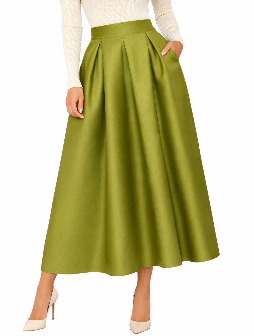 Mississhop A-Linien-Rock Damen Abendlicher Maxirock – eleganter Anlass Rock, formstabil, S/M