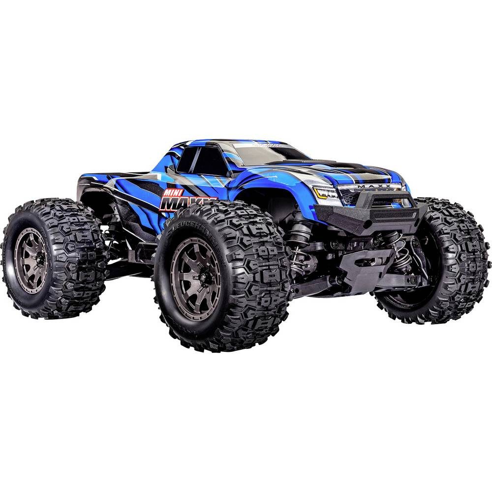 Traxxas RC-Auto Mini Maxx BL-2s Blau Brushless 1:10 RC Modellauto Elektro Monstertruck