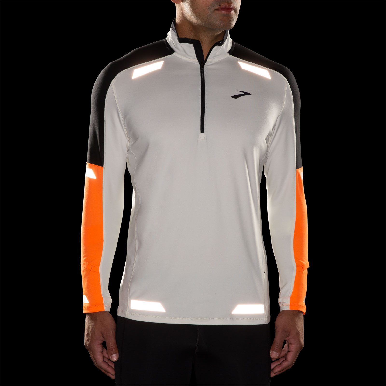 Brooks Langarmshirt Run Visible 1/2 Zip 2.0 Men 211516-167 Gut sichtbar im Dunkeln – Bild 4 von 5