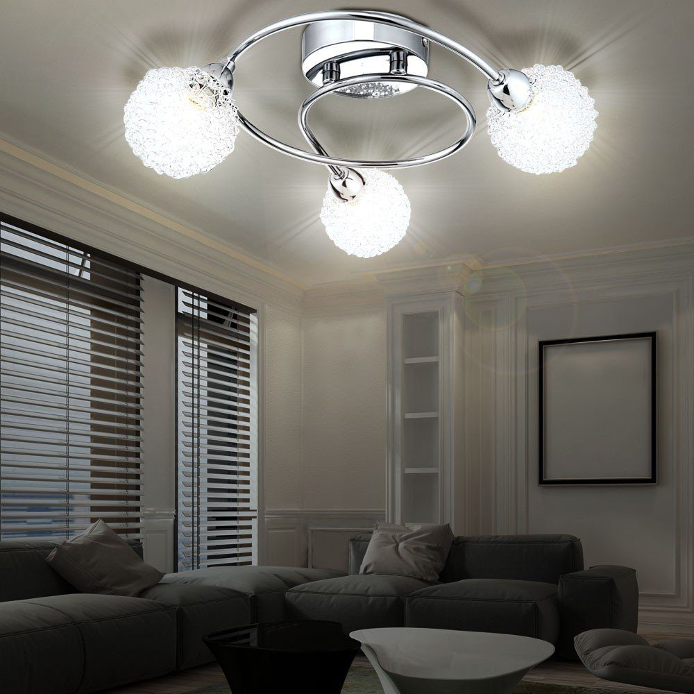 LED 3 Wohnzimmerleuchte Leuchtmittel inklusive, etc-shop Warmweiß, Kugeln Strahler Deckenleuchte Decke Deckenleuchte, Spotrondell