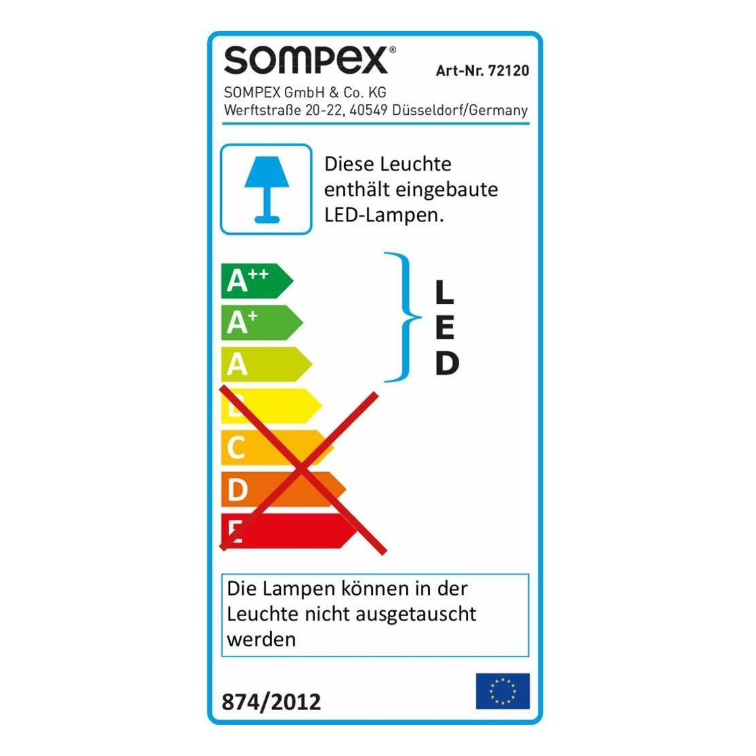 SOMPEX Sompex LED PINE Stehlampe SCHWARZ 3,2W T H50CM