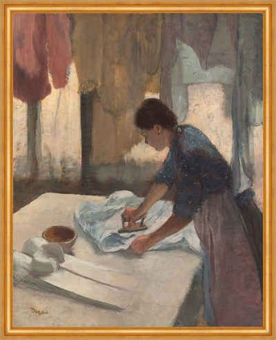 Kunstdruck Woman Ironing Edgar Degas Frauen Hausarbeit Bügeln Wäsche B A2 01435 G, (1 St)