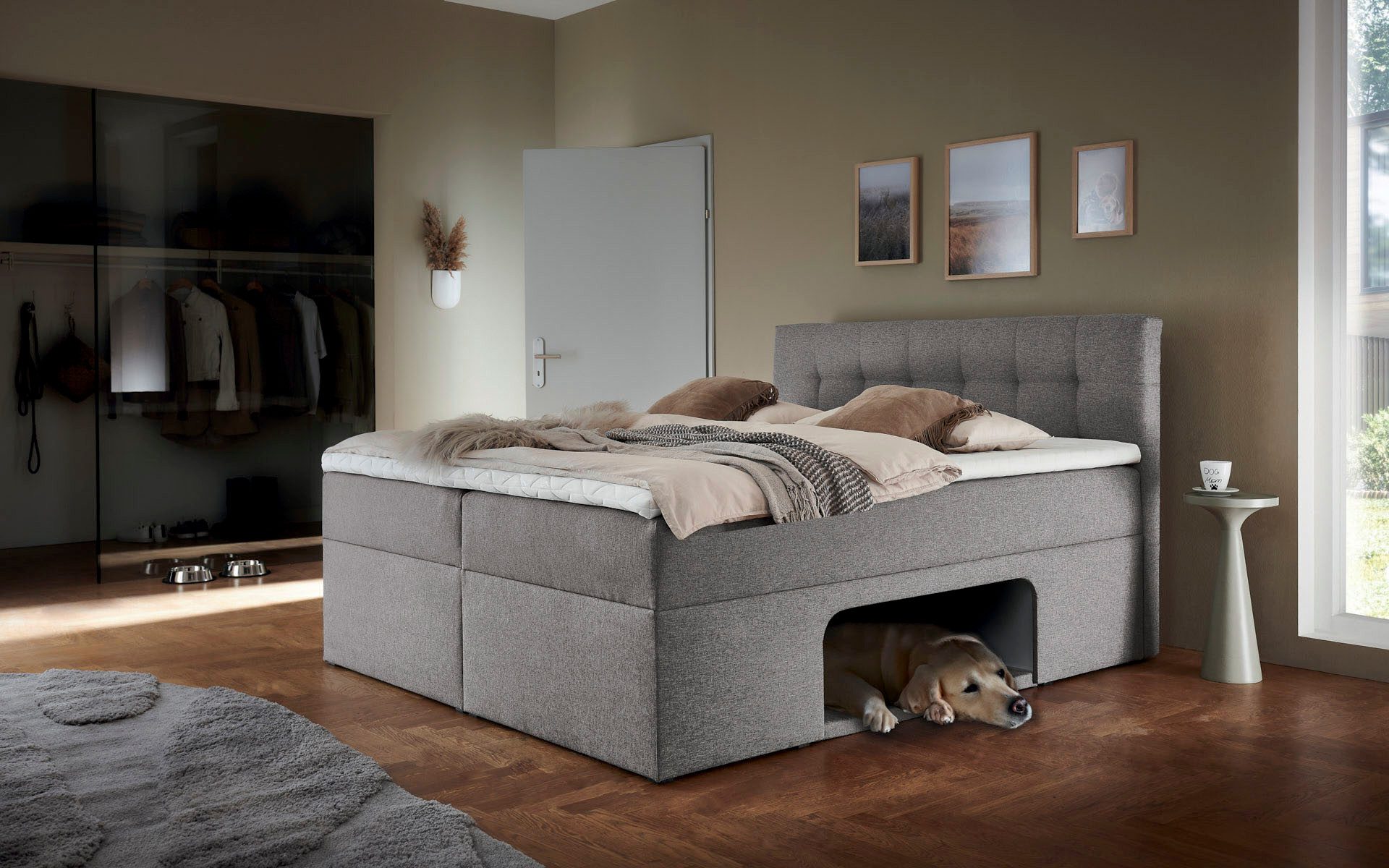 Home affaire Boxbett Carolin, mit Nische inkl. gepolsterter Unterlage für Haustiere