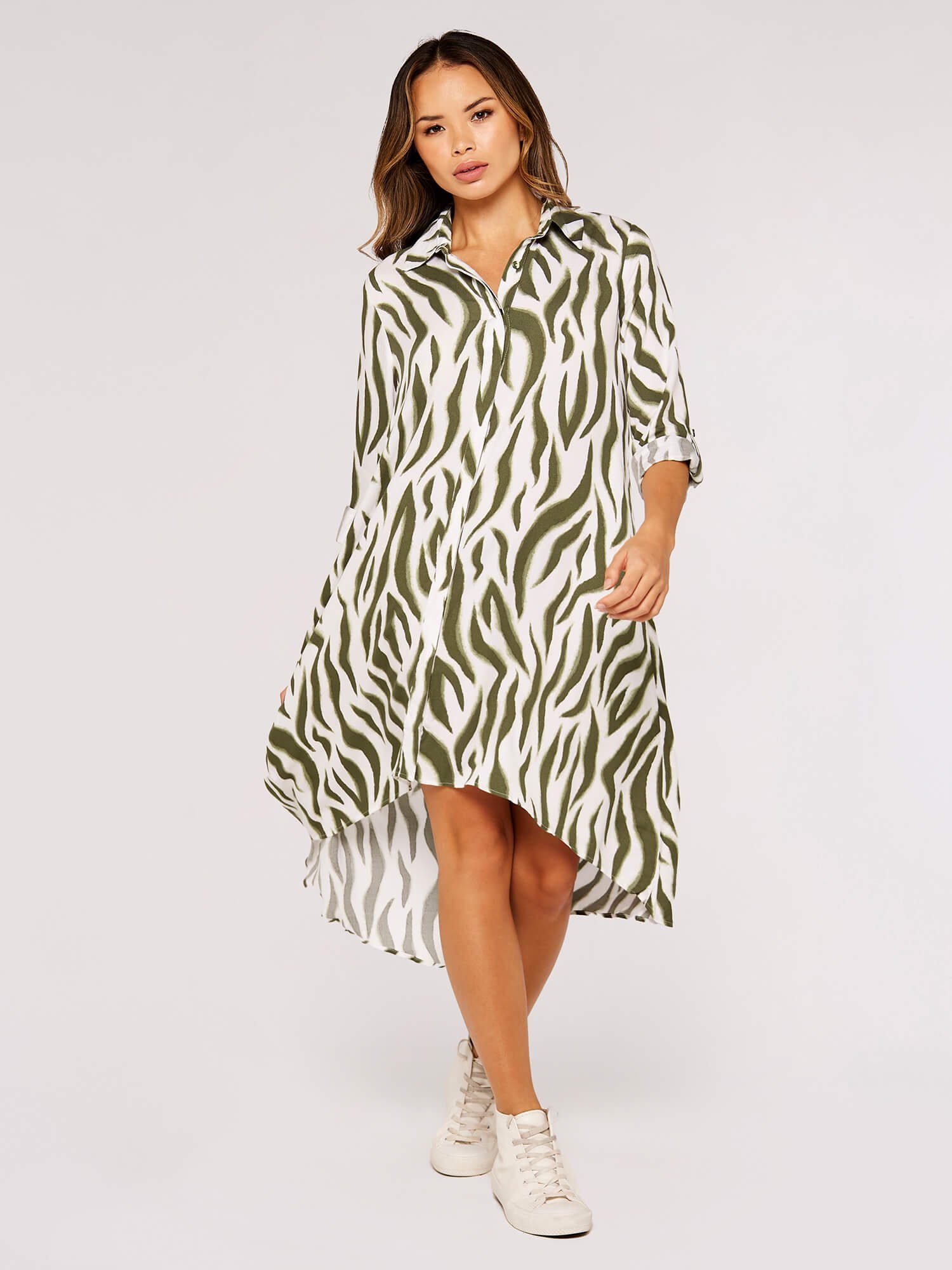 Apricot Minikleid Zebra Oversized Shirt Dress, günstig online kaufen