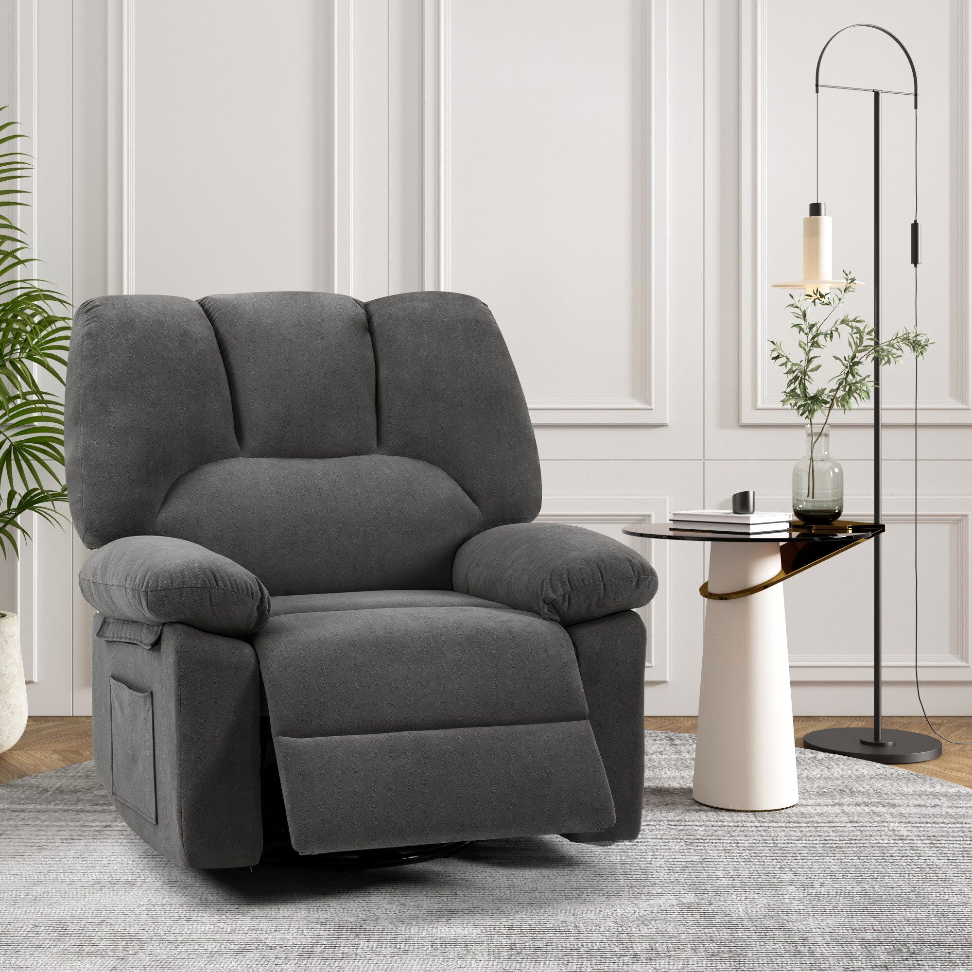 HOMYEDAMIC Relaxsessel Big-Sofa Massagesessel Drehbarer Loungesessel günstig online kaufen